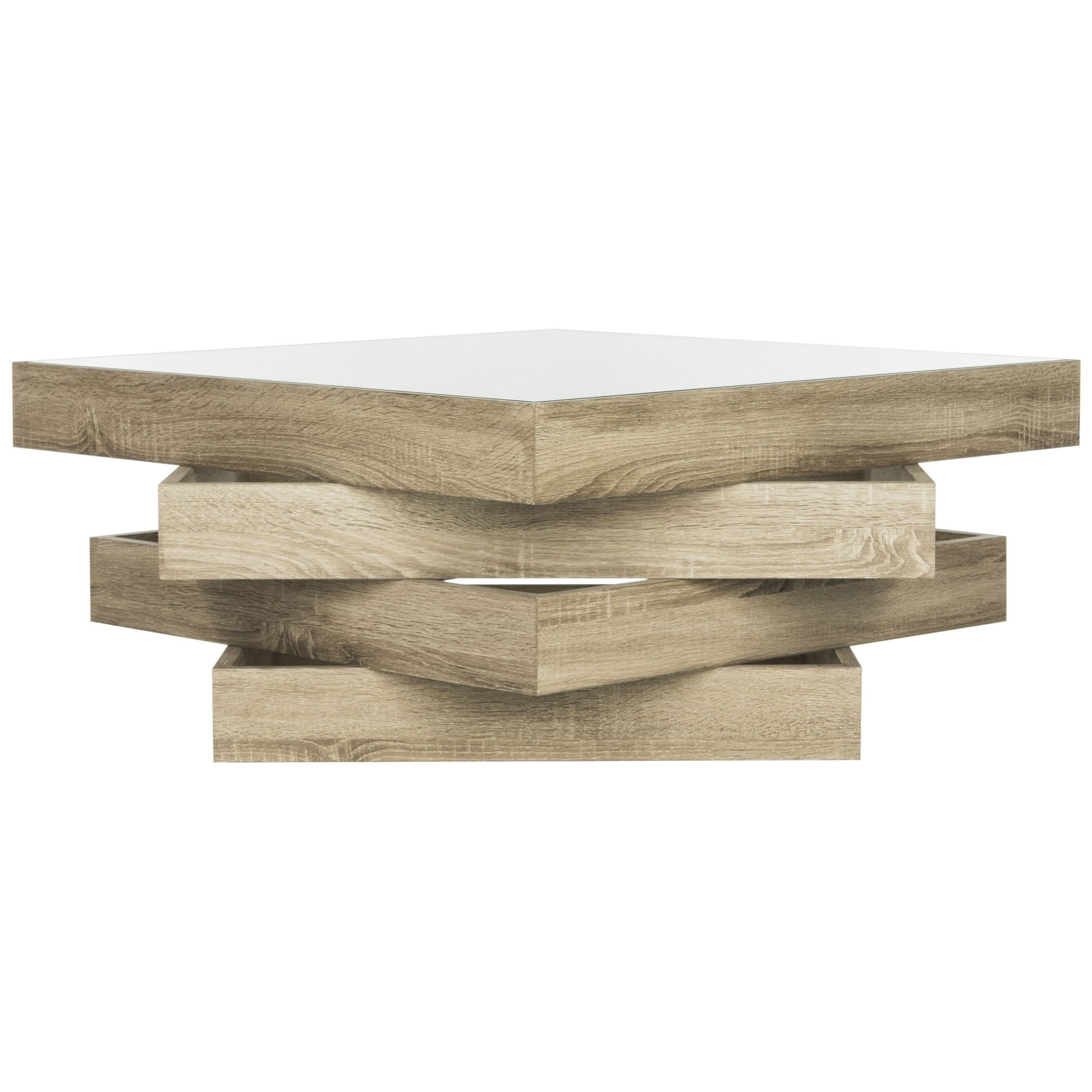 Latest Safavieh Anwen Geometric Wood Coffee Tables With Safavieh Anwen Geometric Wood Coffee Table – 33.5" X 33.5" X  (View 3 of 20)