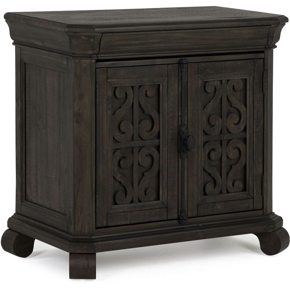 Magnussen Bellamy Bachelor Door Chest In Peppercorn Pertaining To Most Current Bellamy Traditional Weathered Peppercorn Storage Coffee Tables (View 17 of 20)