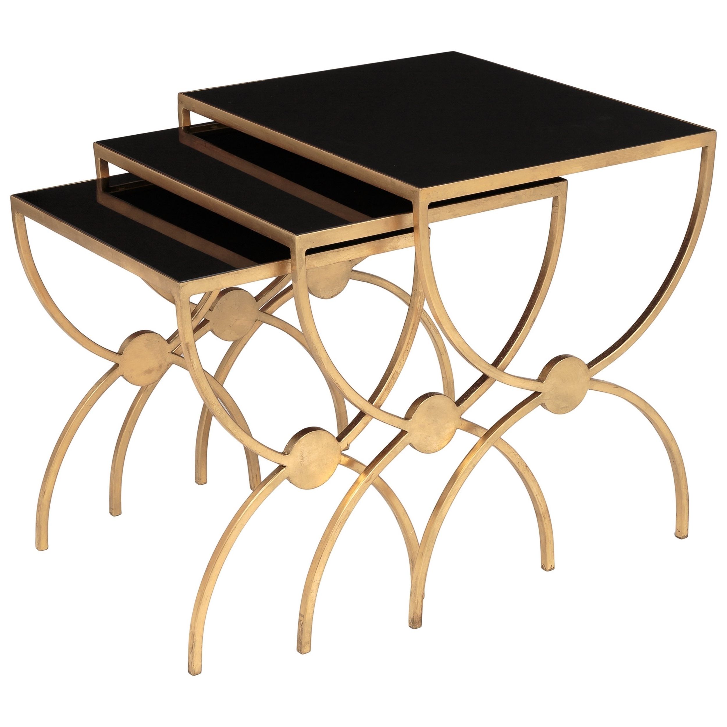 Most Current Furniture Of America Orelia Brass Luxury Copper Metal Coffee Tables Regarding Safavieh Couture High Line Collection Bayou Gold Leaf Black (View 7 of 20)
