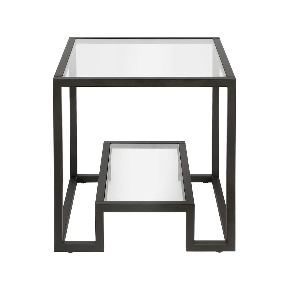 Most Popular Athena Glam Geometric Coffee Tables Regarding Hudson&canal Athena Side Table In Blackened Bronze (View 18 of 20)