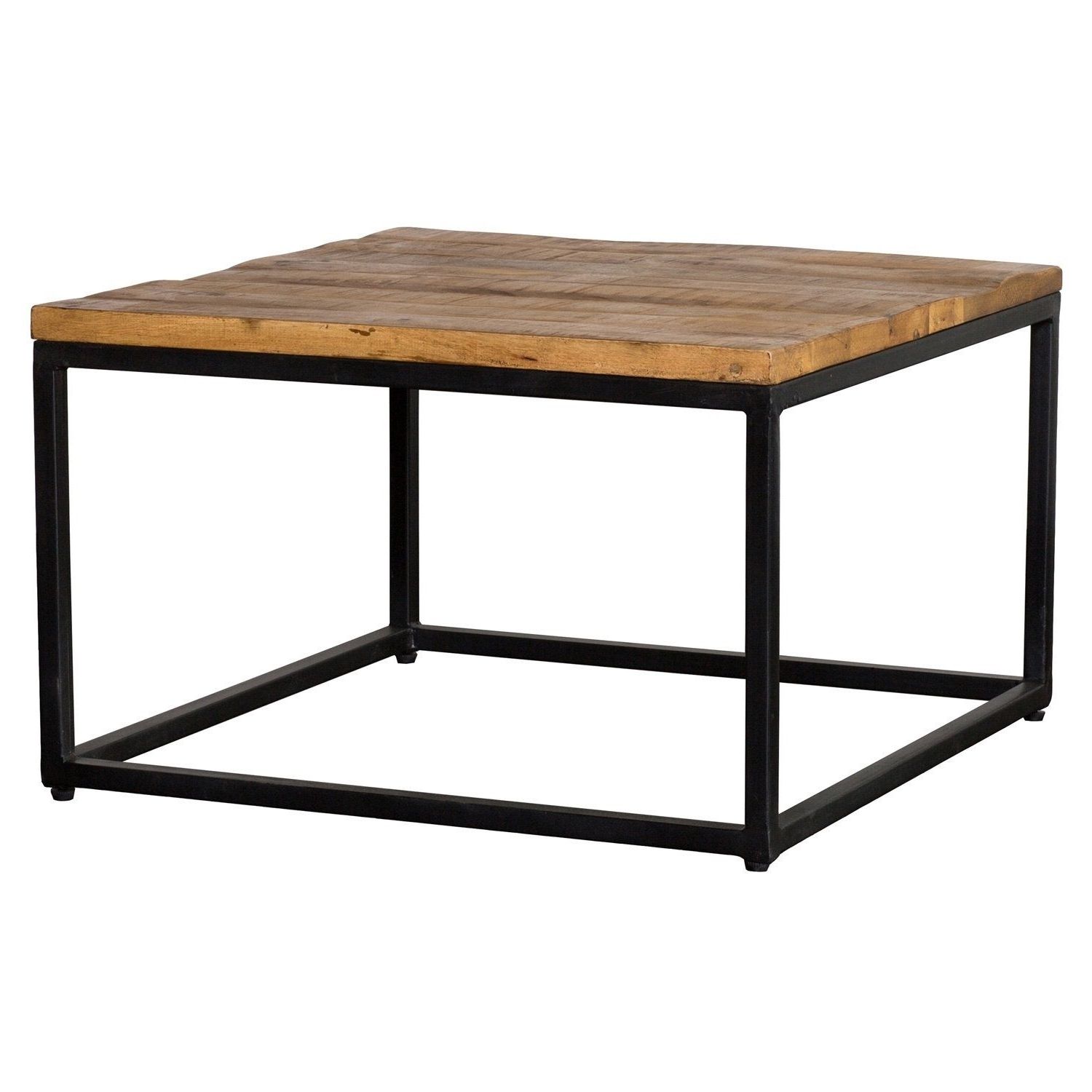 Most Popular Paris Natural Wood And Iron 30 Inch Square Coffee Tables Intended For Paris Natural Wood And Iron 30 Inch Square Coffee Tablekosas Home (View 1 of 20)