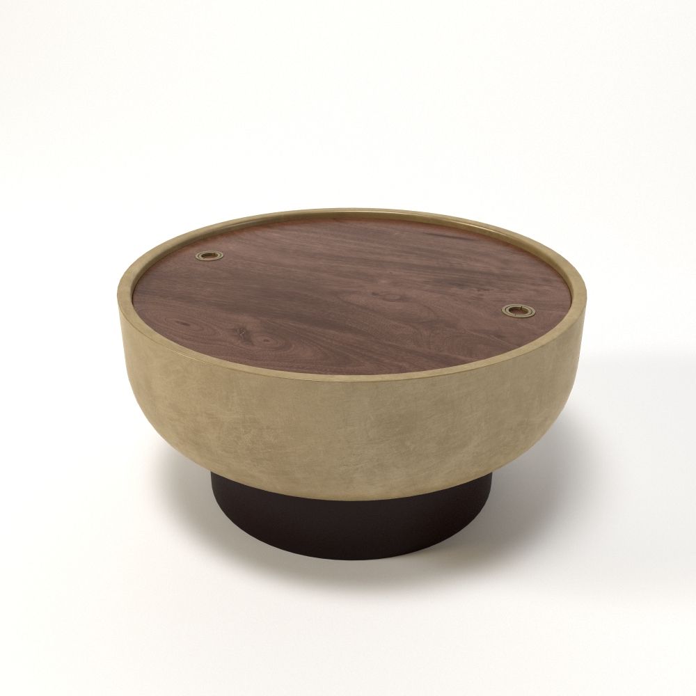 Most Recent Adeco Accent Postmodernism Drum Shape Black Metal Coffee Tables With Drum Shaped Coffee Table (View 16 of 20)