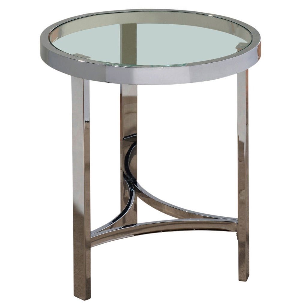 Most Up To Date Strata Chrome Glass Coffee Tables In Strata 20 Inch Chrome/ Glass Accent Table (View 3 of 20)