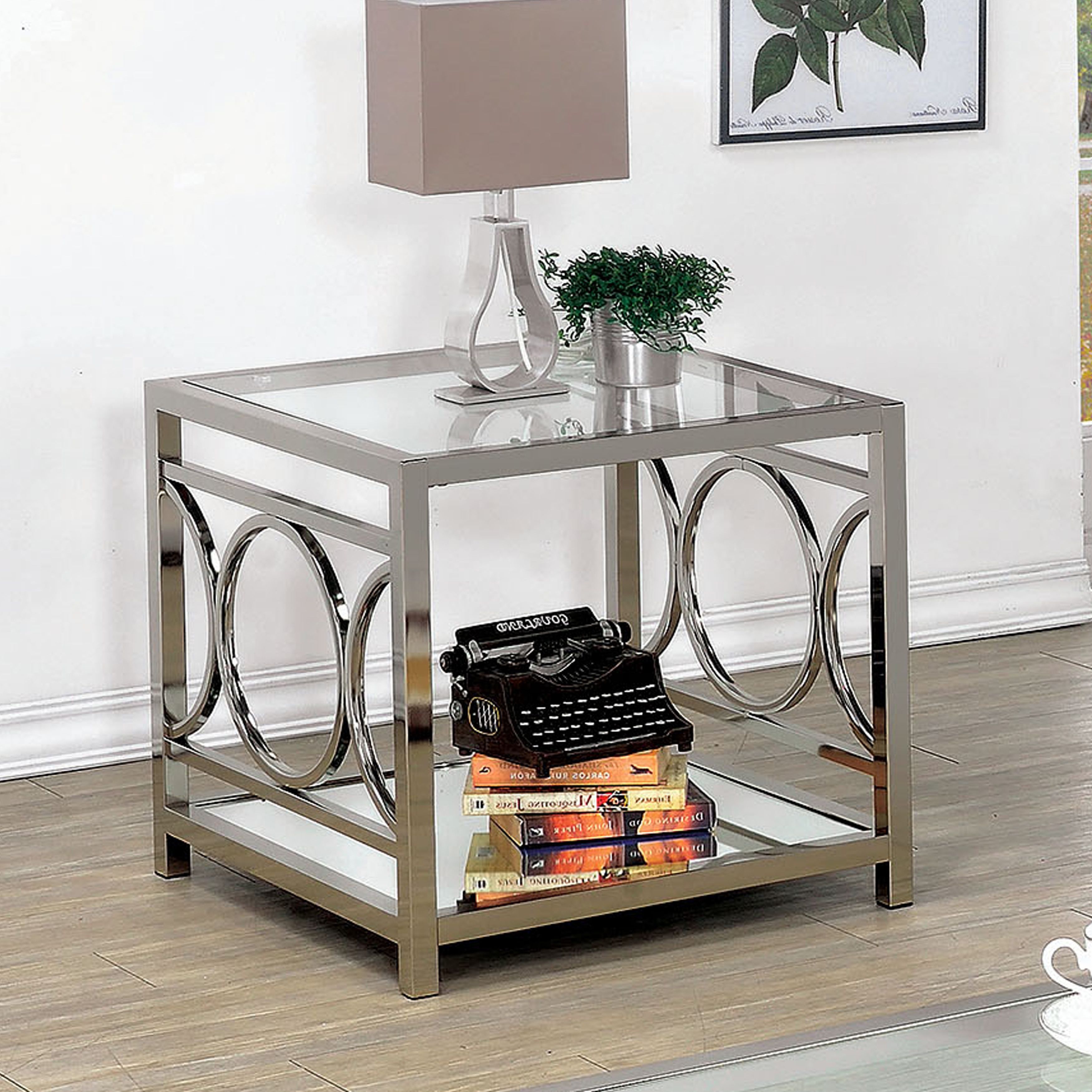 Newest Mishie Contemporary Champagne 2 Piece Accent Tables Set By Foa For Furniture Of America Mishie Contemporary 2 Piece Glass Top (View 13 of 20)