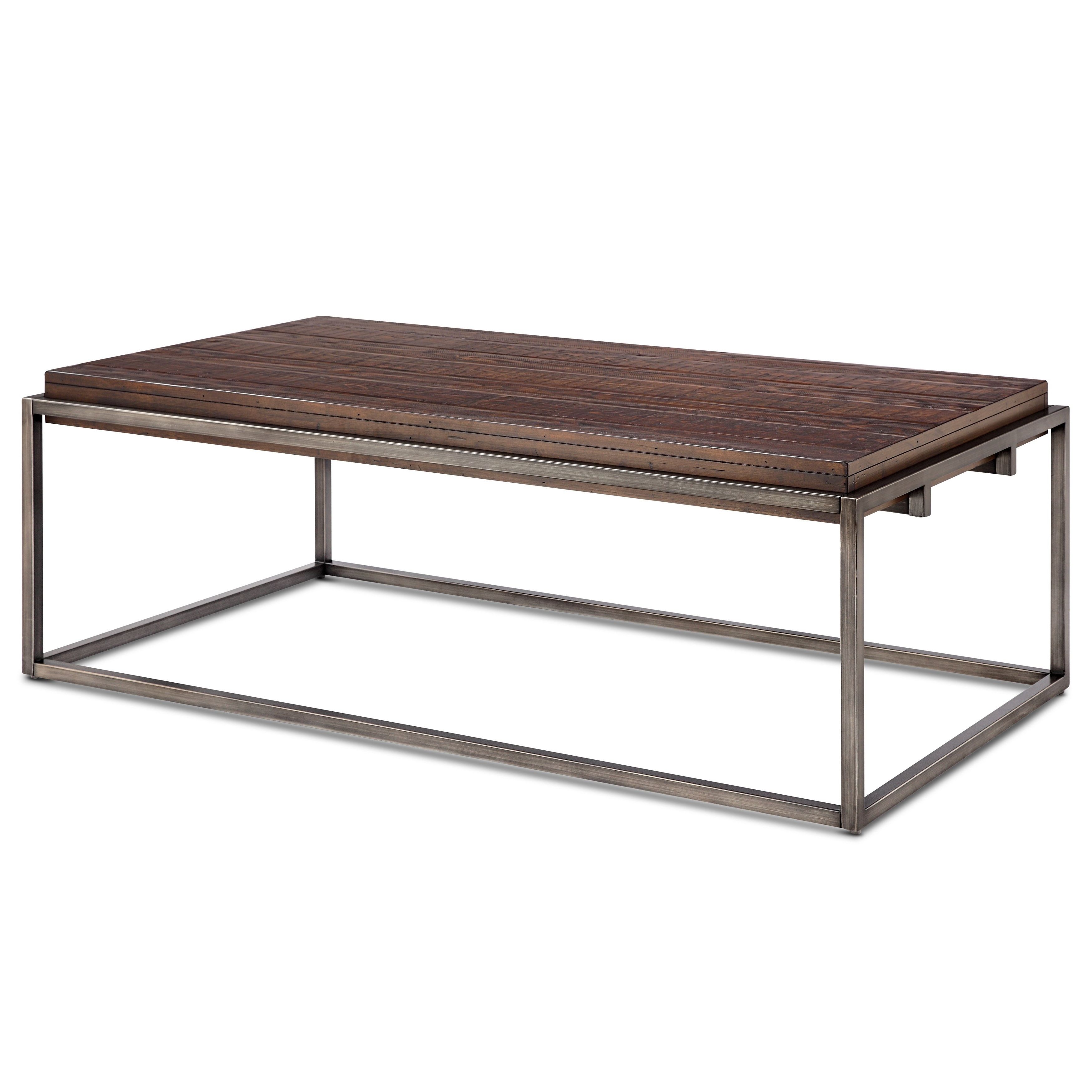 Preferred Lockwood Rectangle Coffee Tables Pertaining To Linville Modern Industrial Rustic Pine Rectangular Coffee Table (View 4 of 20)