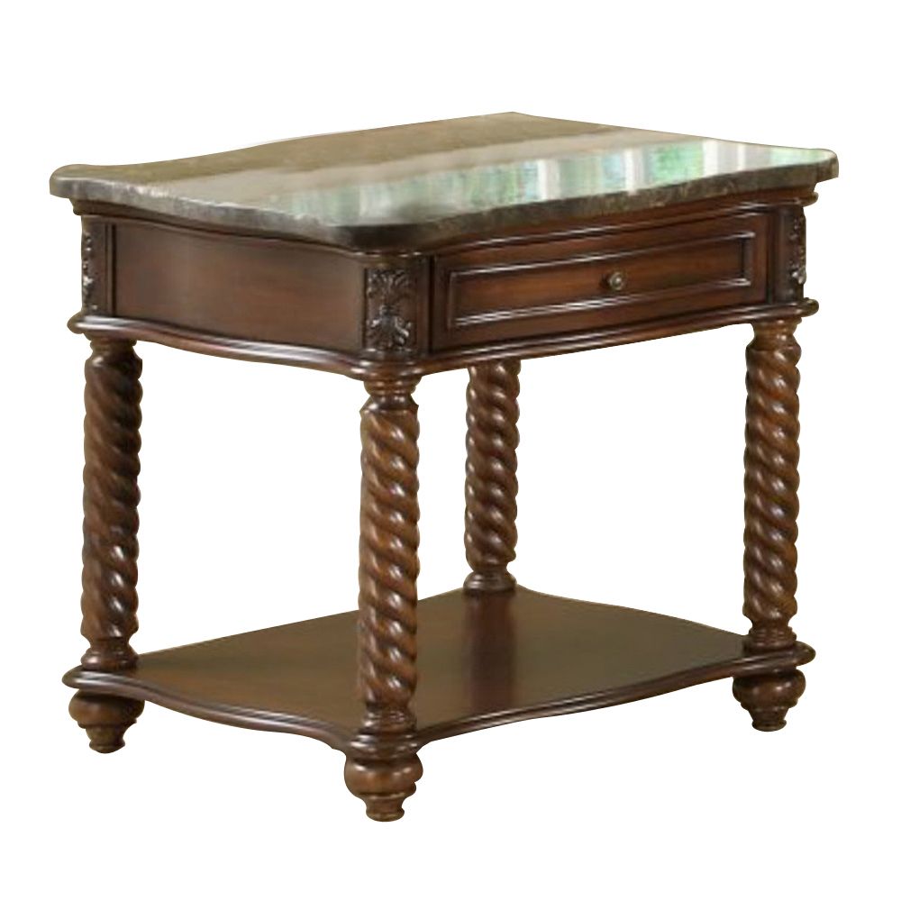 Recent Lockwood Rectangle Coffee Tables Regarding Home Elegance Lockwood End Table With Marble Top (View 13 of 20)