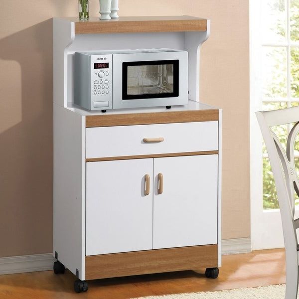 Recent Shop Aaronsburg White Kitchen Organization Microwave Cabinet Regarding Aaronsburg Kitchen Pantry (View 18 of 20)