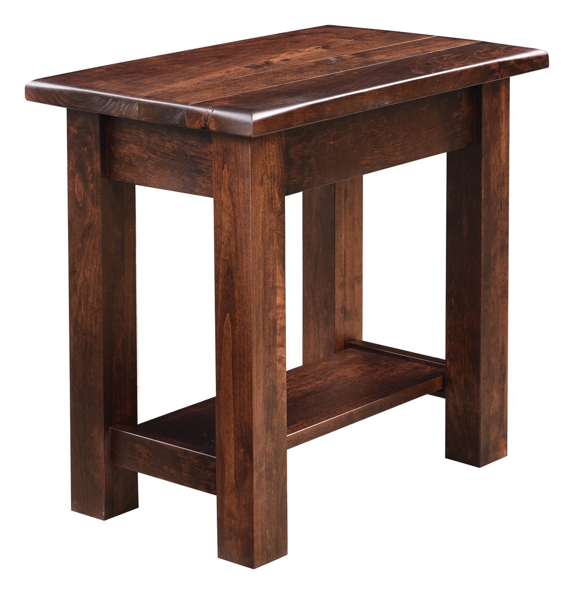 Rustic Chairside Table & Within Famous Copper Grove Ixia Rustic Oak And Slate Tile Coffee Tables (View 17 of 20)