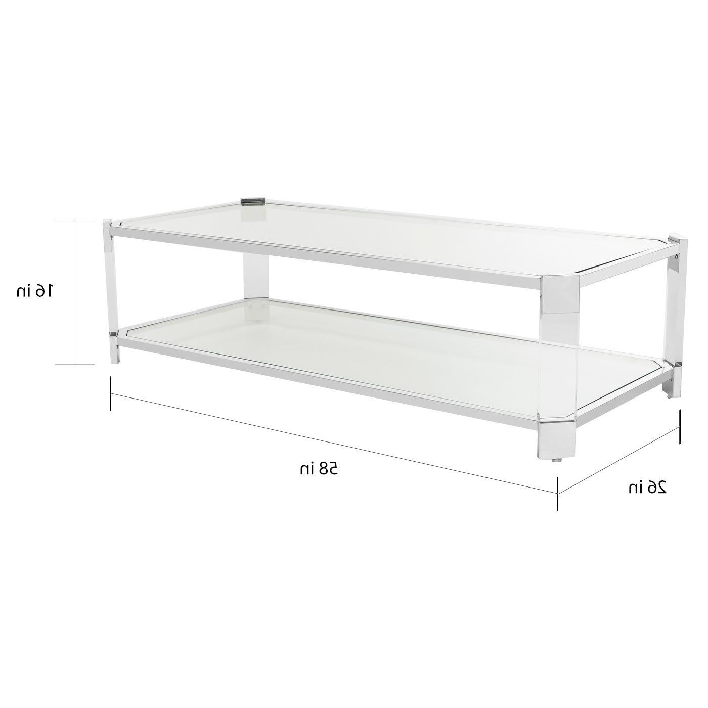 Safavieh Couture Gianna Glass Coffee Table  Clear – 58 In W X 26 In D X 16  In H In Best And Newest Safavieh Couture Gianna Glass Coffee Tables (View 4 of 20)