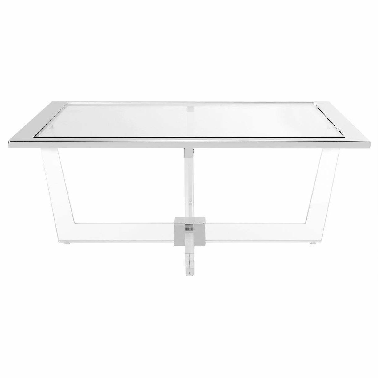 Safavieh Couture Hermina Glass Coffee Table  Clear – 39 In W Clear 39 In W  X 39 Intended For Popular Safavieh Couture Gianna Glass Coffee Tables (View 14 of 20)
