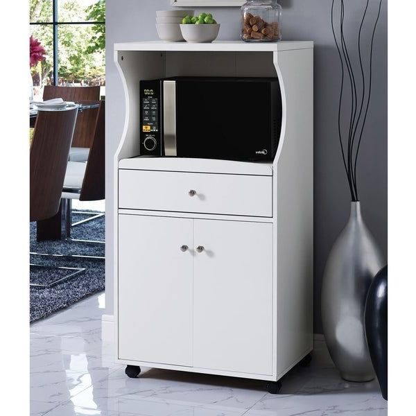 Shop Danielson White Kitchen Organization Microwave Stand Pertaining To Most Popular Danielson Kitchen Pantry (View 13 of 20)