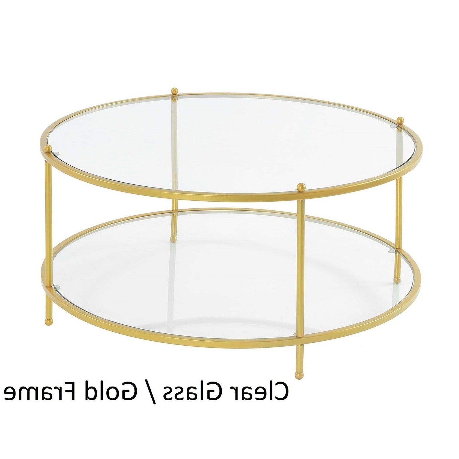 Silver Orchid Farrar Glass 2 Tier Round Coffee Table For Newest Silver Orchid Price Glass Coffee Tables (View 14 of 20)