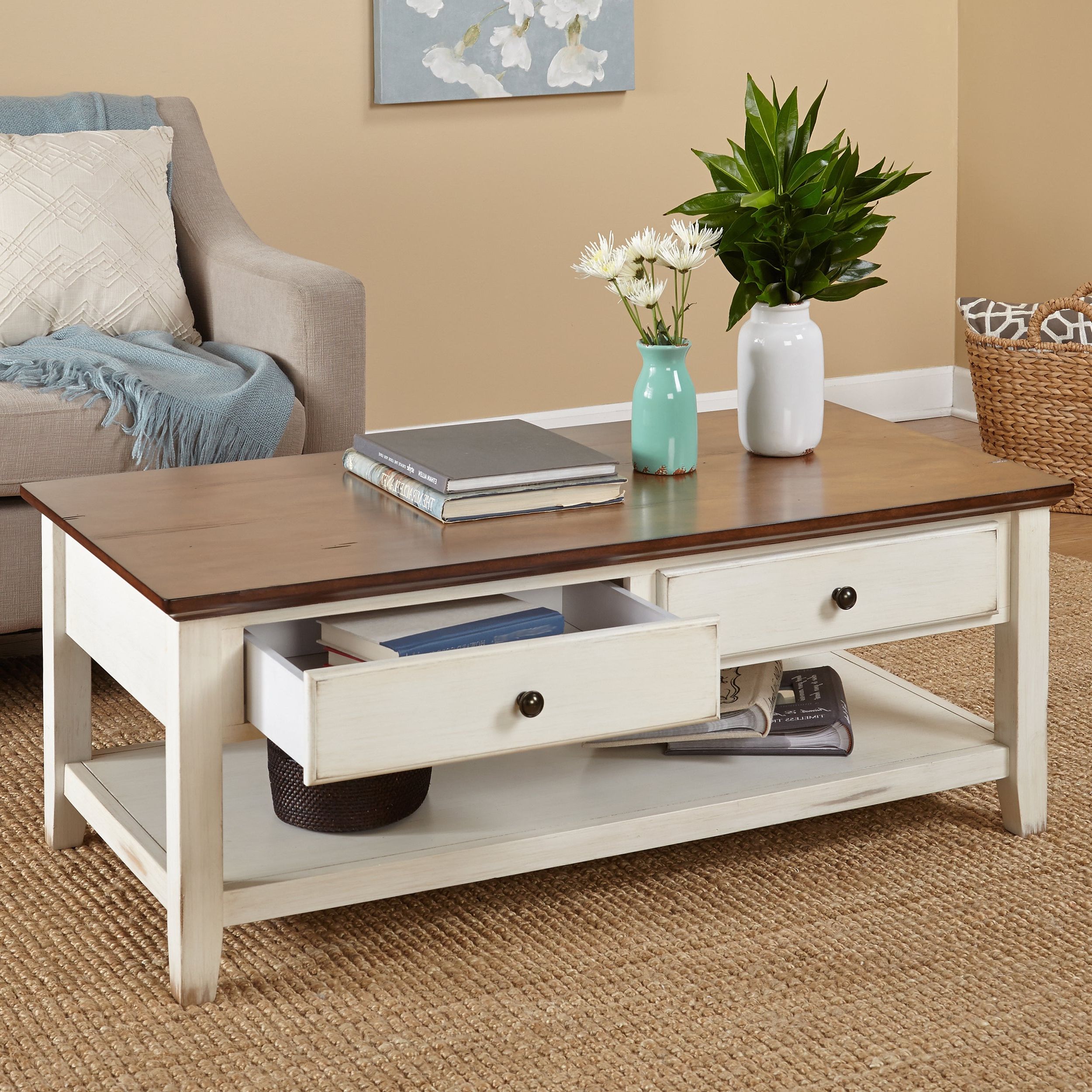 Simple Living Charleston Coffee Table – 18.1"h X 47.6"w X  (View 1 of 20)