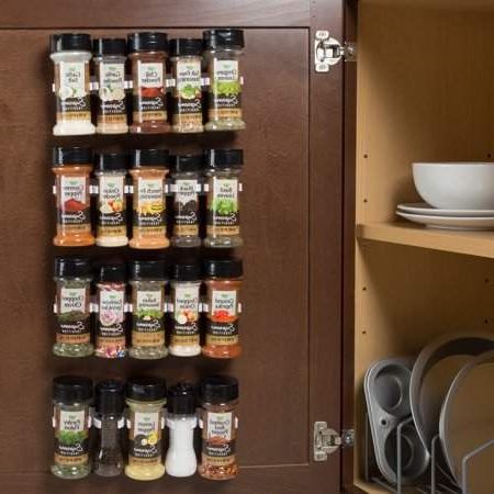 Spice Rack Organizer  Cabinet Gripper Clip Strips For Kitchen, Countertop  And Pantry Organization And Spices Storagelavish Home Inside Most Popular Elliana Storage Kitchen Pantry (View 9 of 20)