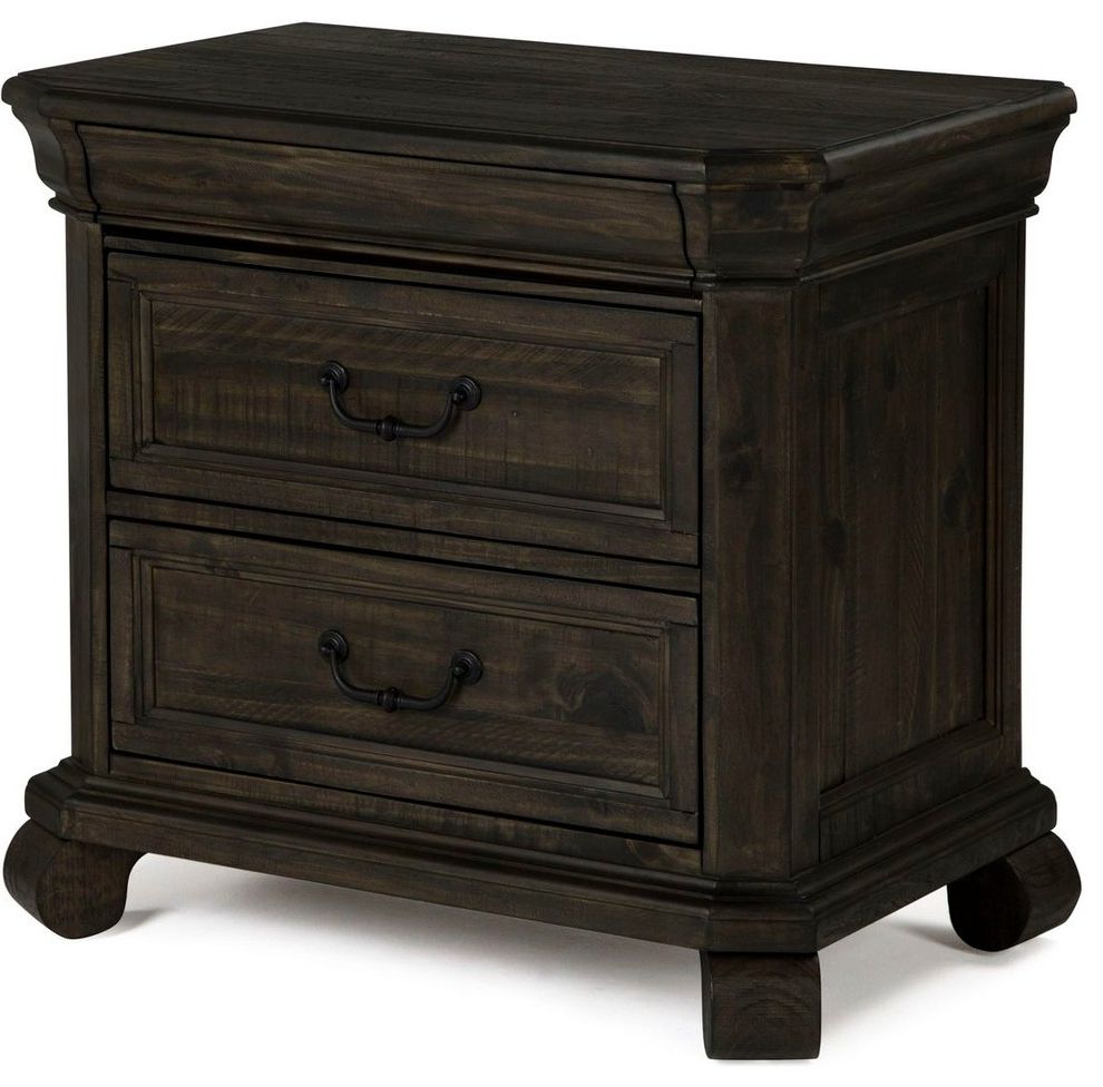 Trendy Bellamy Traditional Weathered Peppercorn Storage Coffee Tables Intended For Magnussen Bellamy Nightstand In Peppercorn (View 9 of 20)