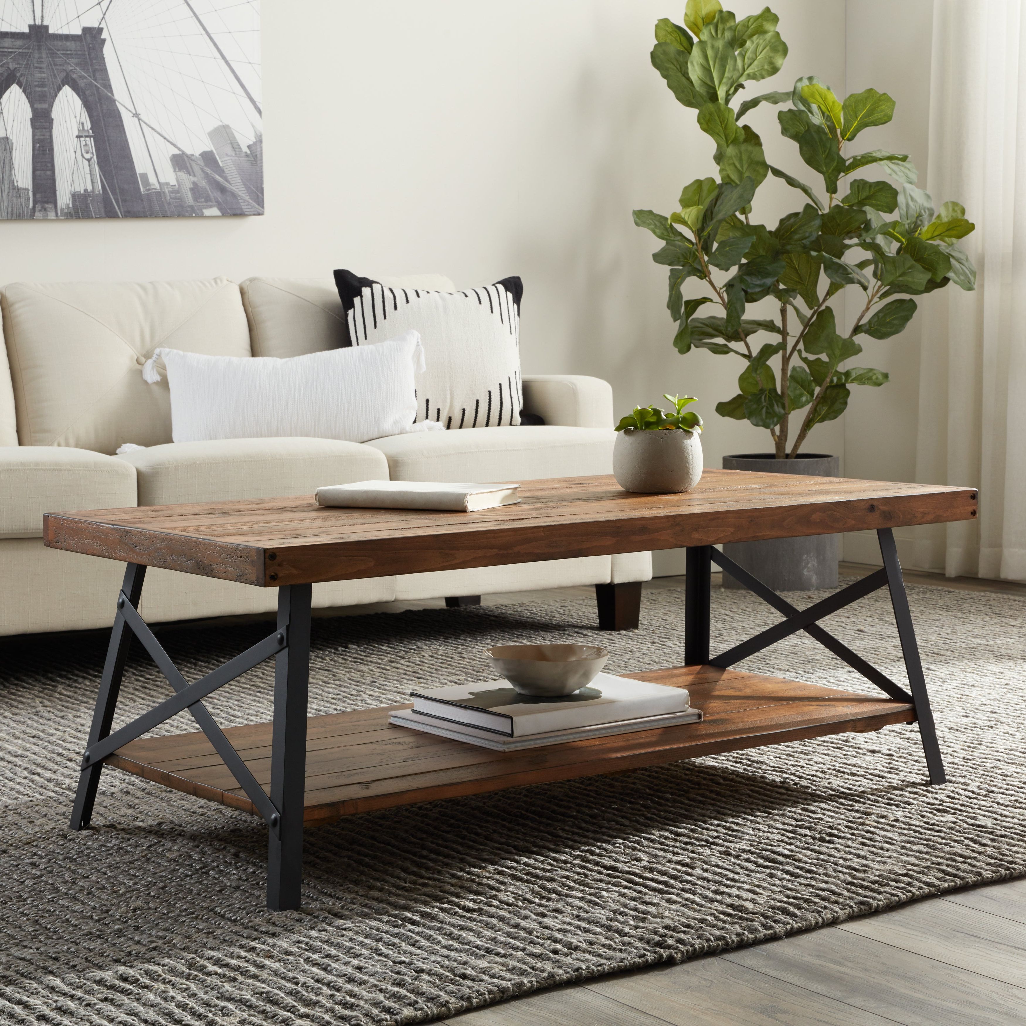 Well Known Carbon Loft Oliver Modern Rustic Natural Fir Coffee Tables In Carbon Loft Oliver Modern Rustic Natural Fir Coffee Table (View 2 of 20)