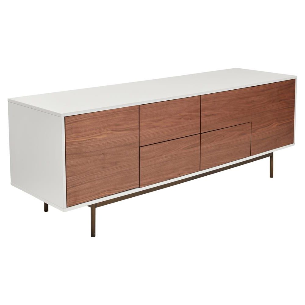 White And Brown Sideboard – Summervilleaugusta Inside Keiko Modern Bookmatch Sideboards (View 16 of 20)