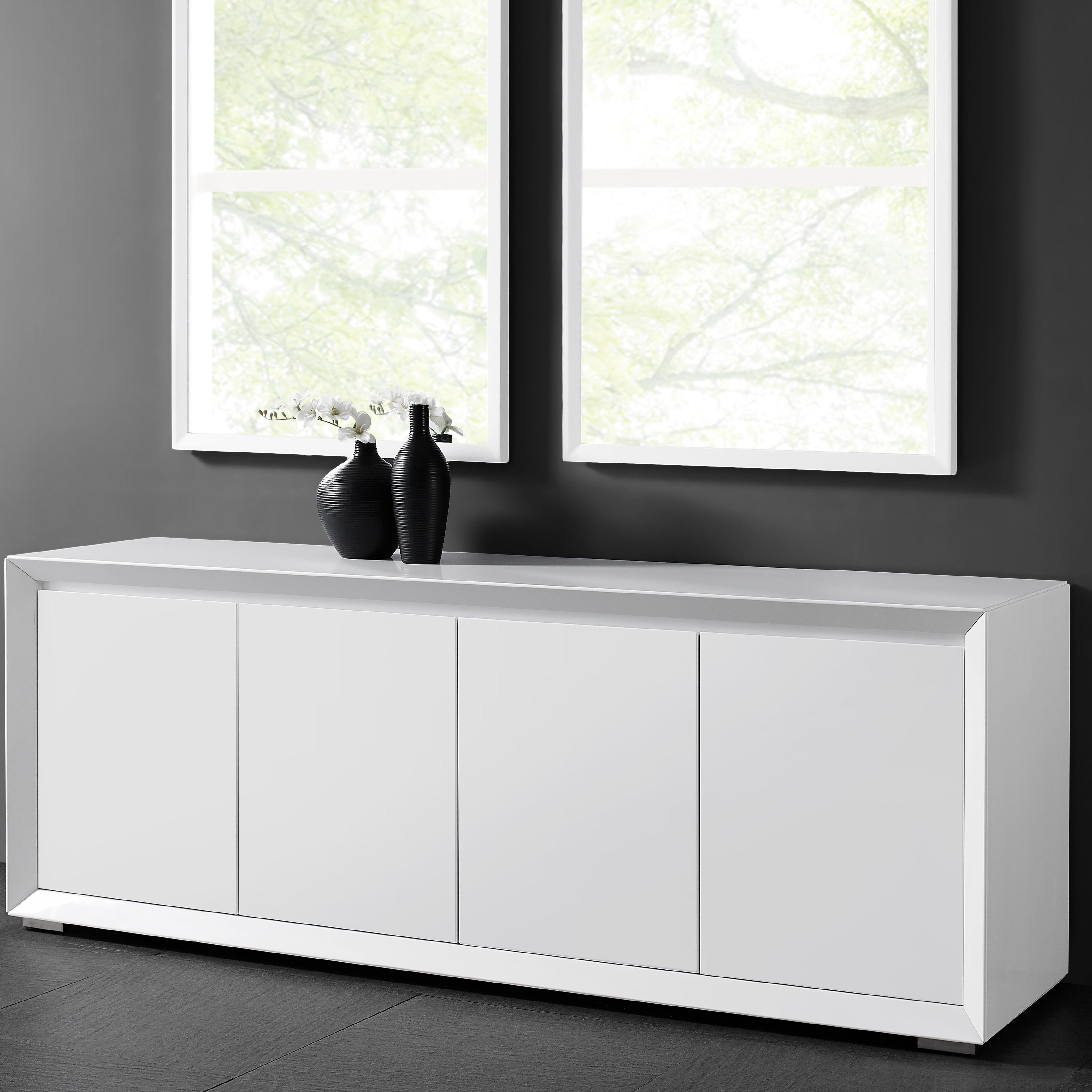 White High Gloss Buffet | Wayfair Within Thite Sideboards (View 4 of 20)