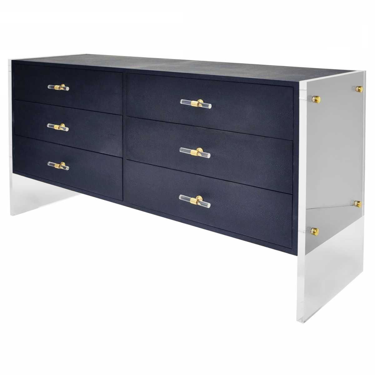 Worlds Away Rutherford Dresser – Navy Throughout Rutherford Sideboards (View 9 of 20)