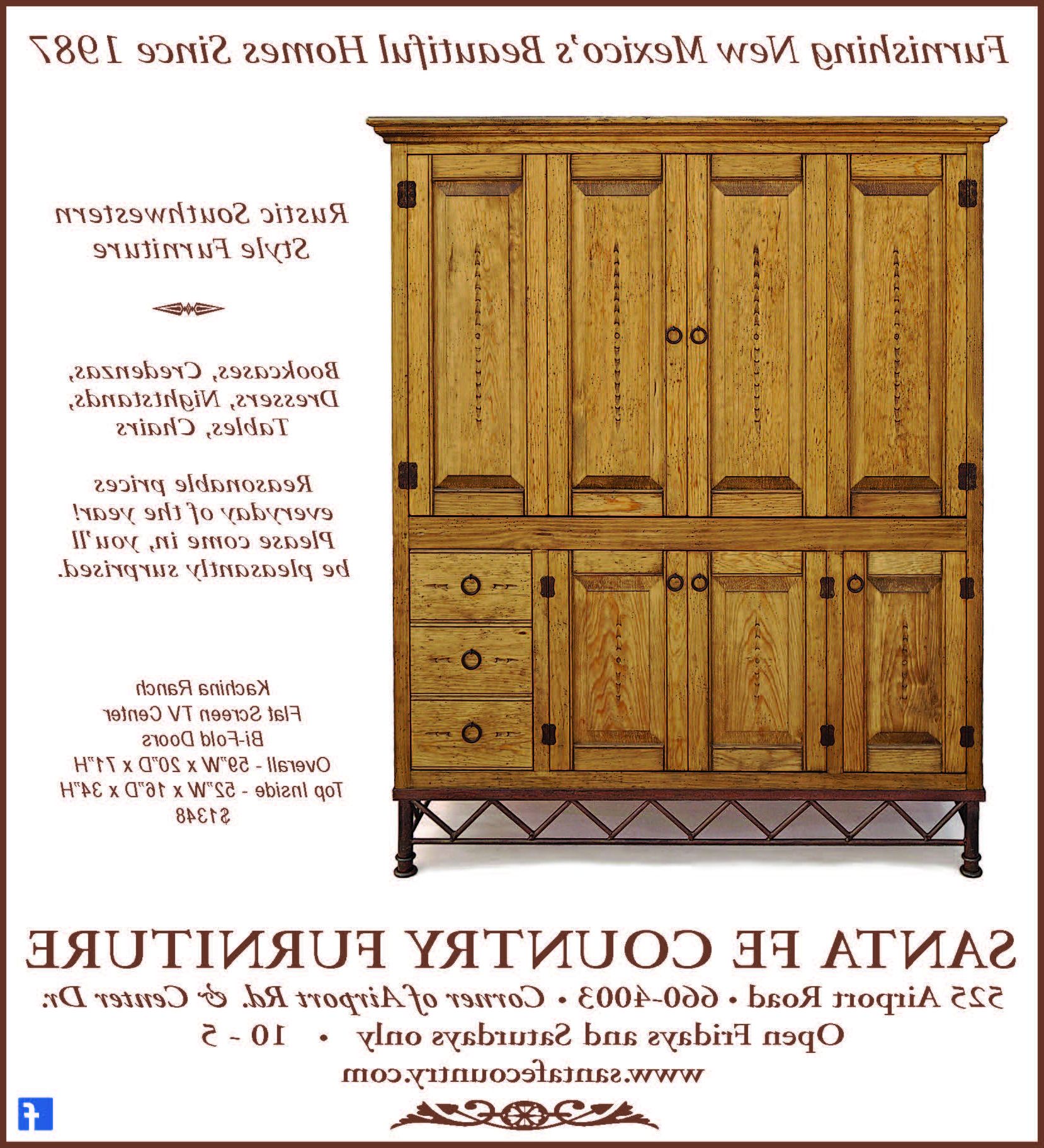 Ad.krflatscreen9.15 – Santa Fe Country Furniture With Regard To Southwestern Credenzas (Gallery 19 of 20)