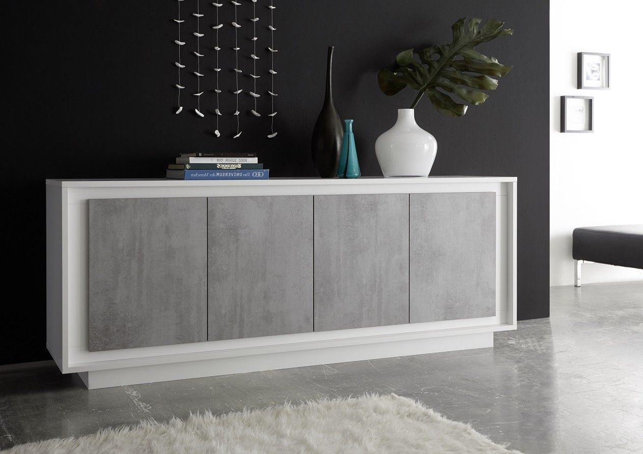 Amber Iv Modern Sideboard With Stone Regarding White And Grey Sideboards (View 11 of 20)