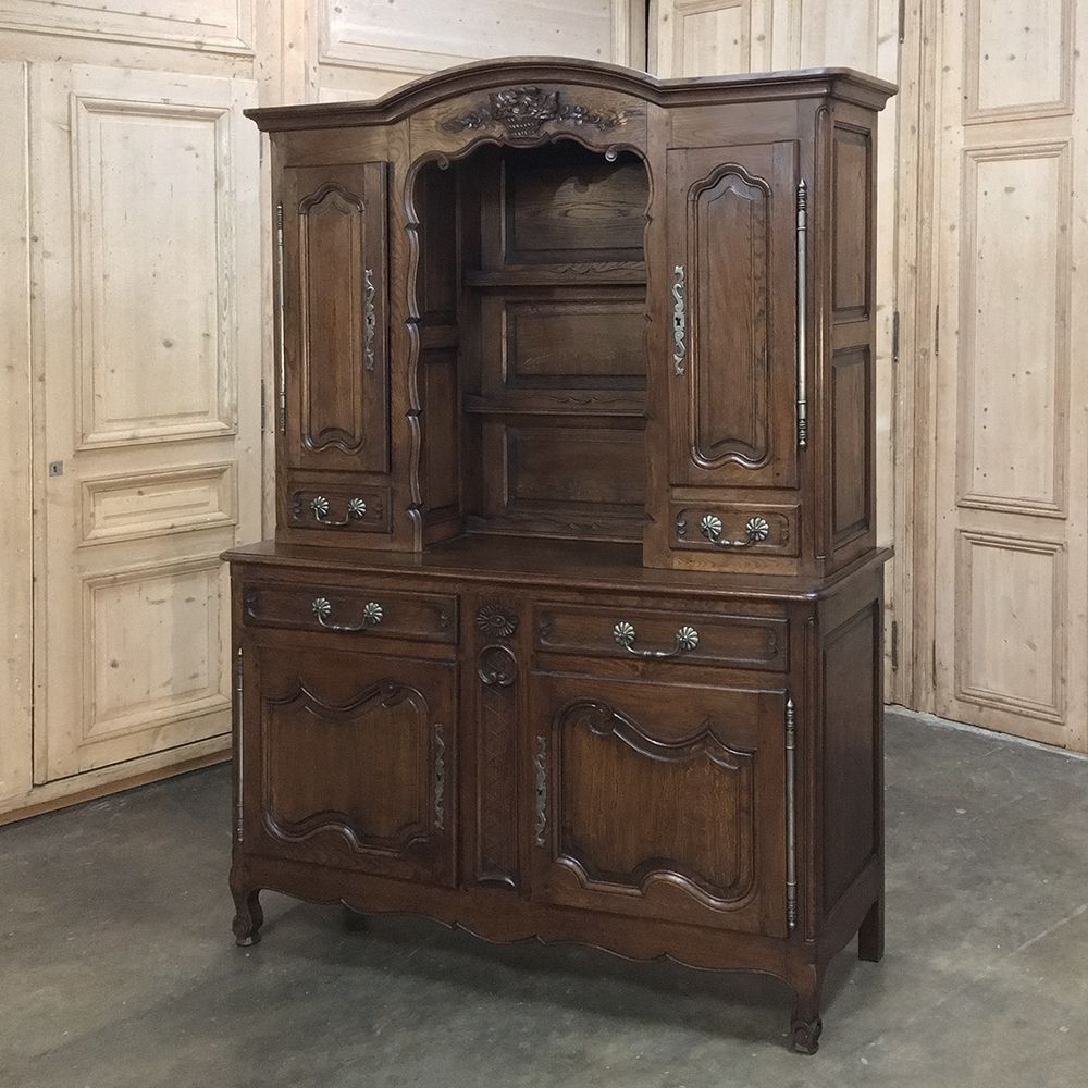 Antique Country French Oak Buffet – Vaisselier – Inessa Stewart's Antiques Pertaining To French Oak Buffets (Gallery 4 of 20)