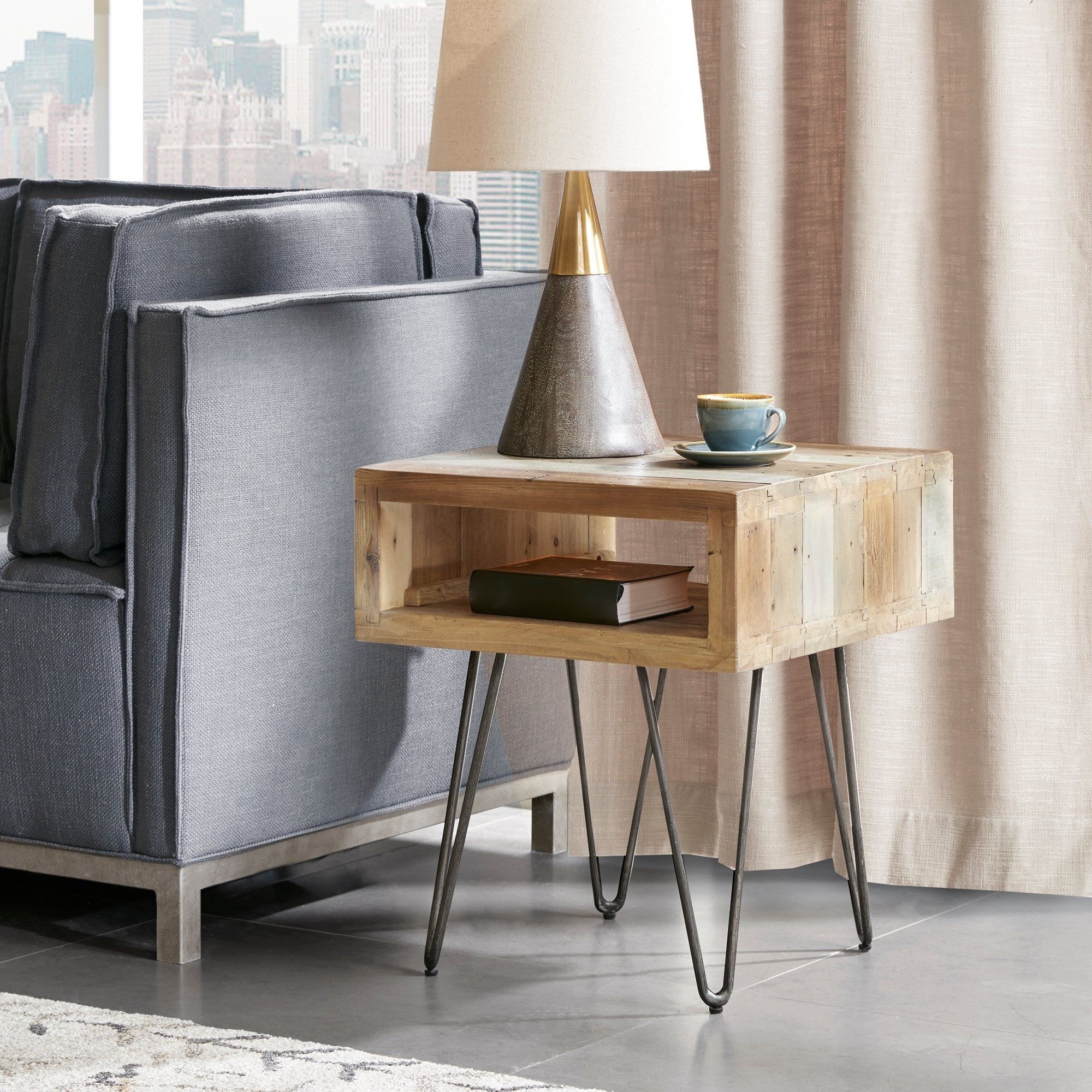 Carbon Loft Fischer Brown End Table (brown) | Products In With Regard To Madison Park Kagen Grey Sideboards (View 18 of 20)