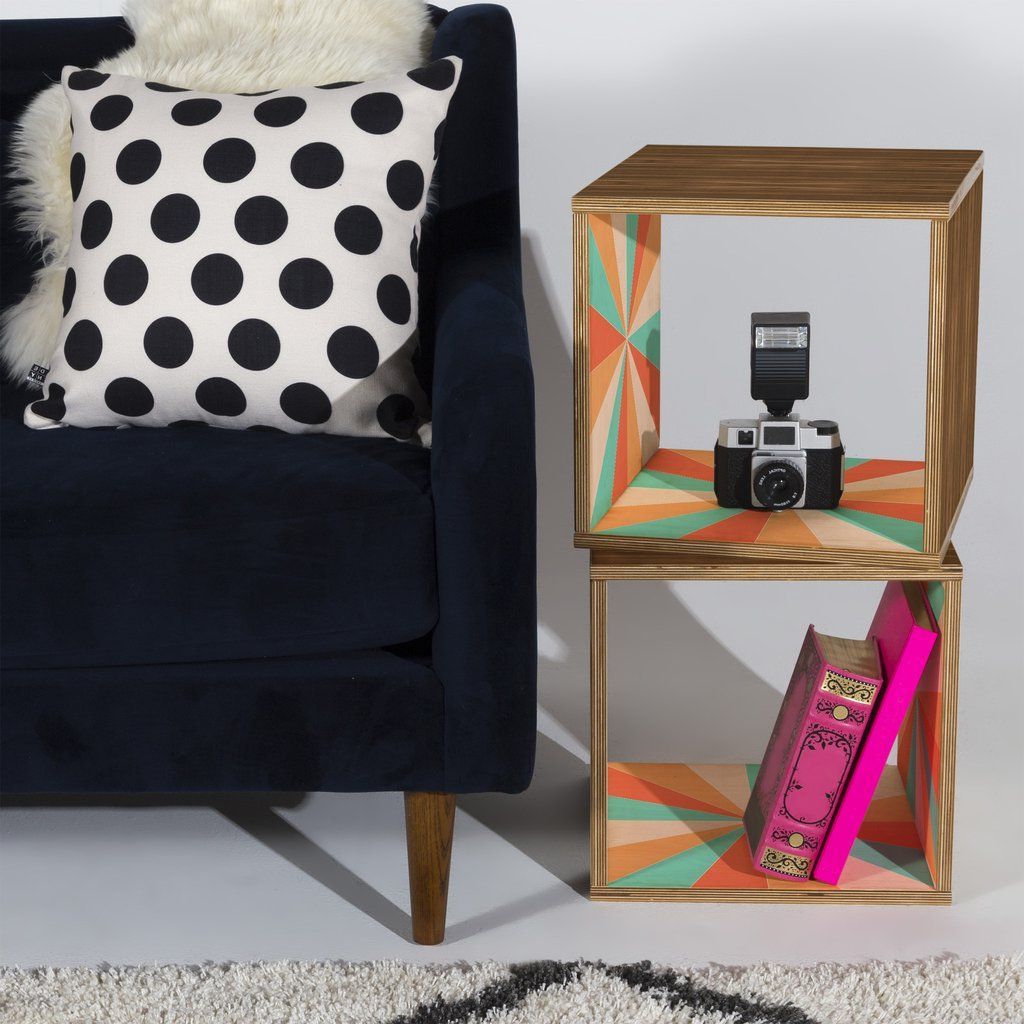 Caroline Okun Papaya Burst Cube | Deny Designs Home With Papaya Burst Credenzas (Gallery 8 of 20)