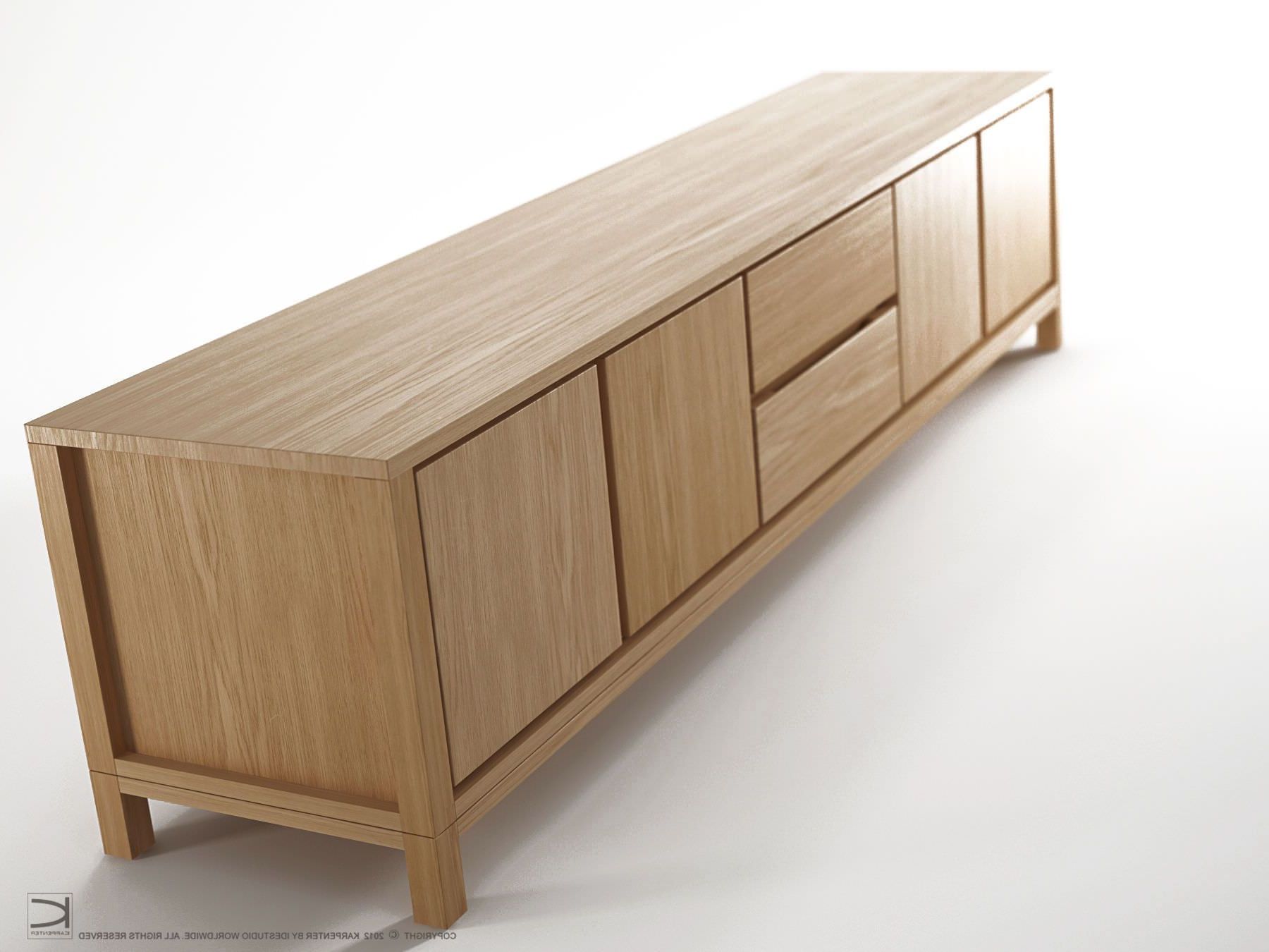 Contemporary Sideboard / Solid Wood / Oak / Teak – Solid Throughout Solid Wood Contemporary Sideboards Buffets (View 6 of 20)