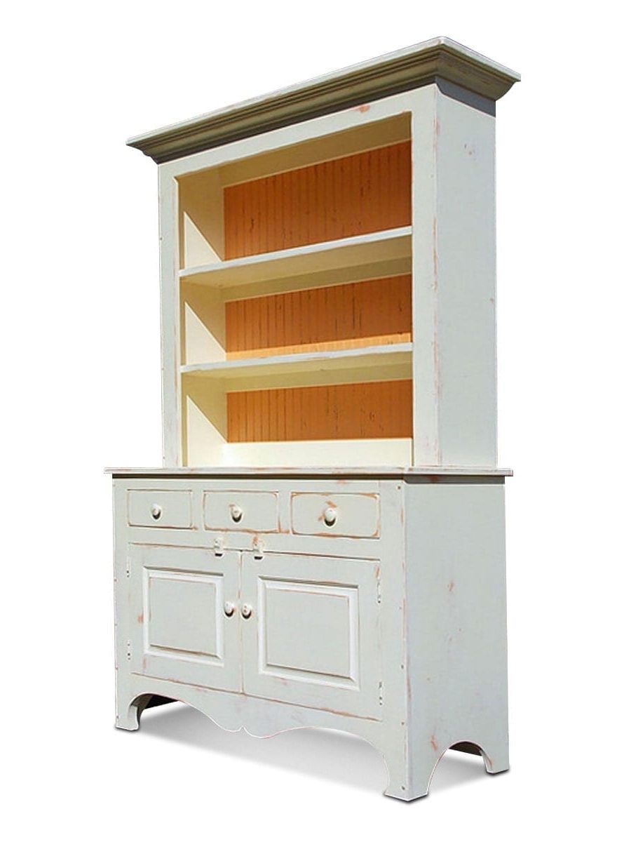 Country Farm 3 Over 2 Buffet & Hutch Intended For White Beadboard Buffets (Gallery 20 of 20)