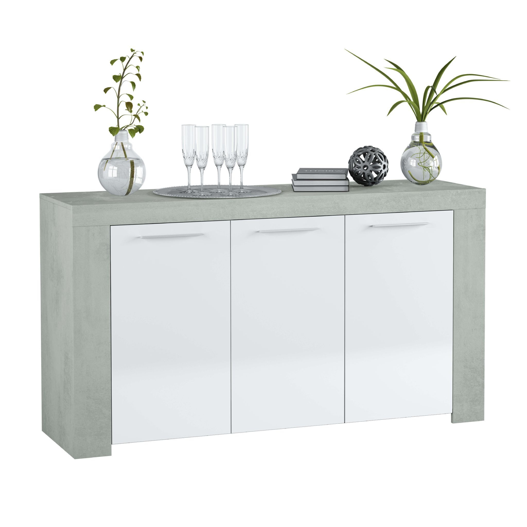 Cubo Grey And White Sideboard – Sale At Furniturefactor With Regard To White And Grey Sideboards (View 17 of 20)