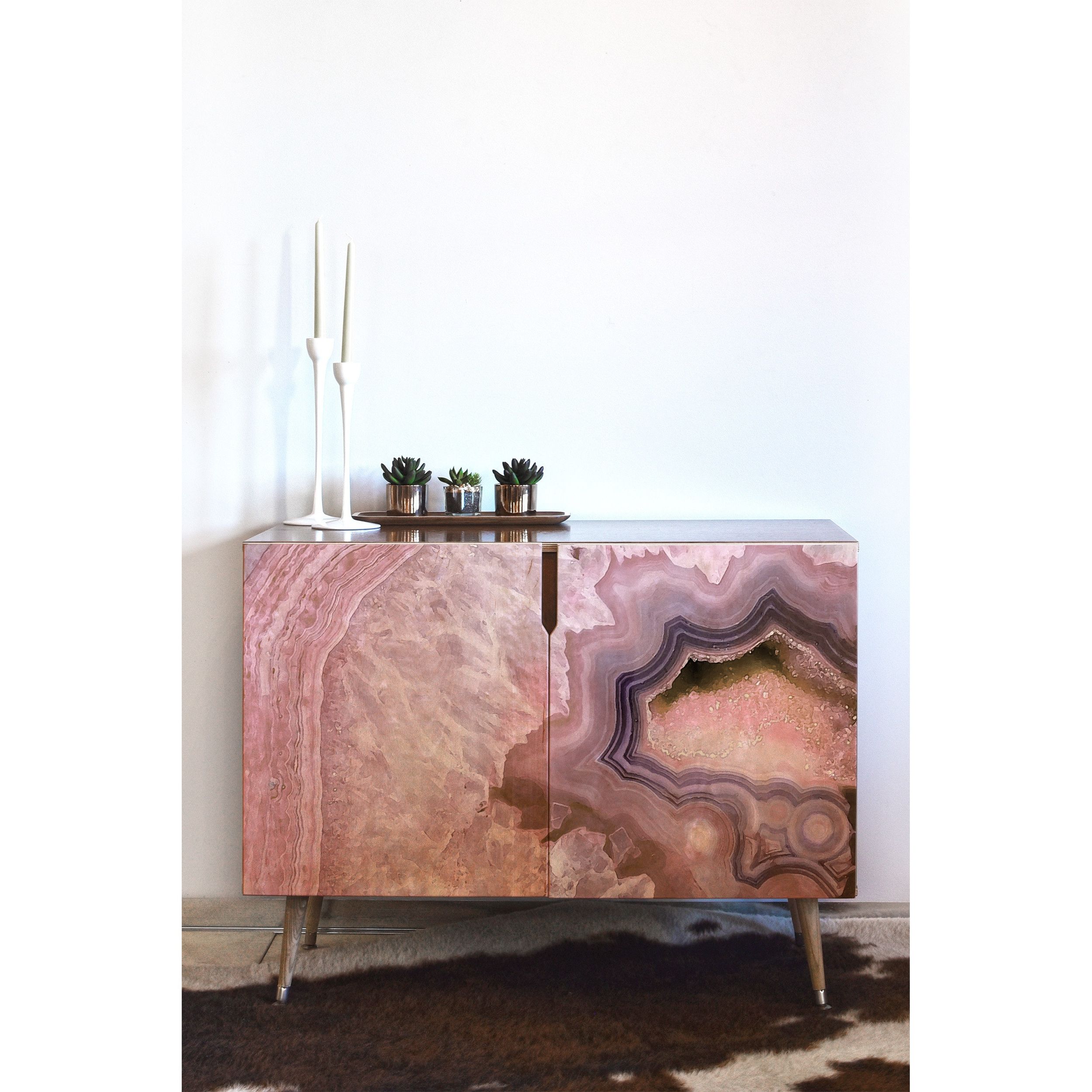 Deny Designs Emanuela Pale Pink Agate Wood Credenza Within Pale Pink Agate Wood Credenzas (View 1 of 20)