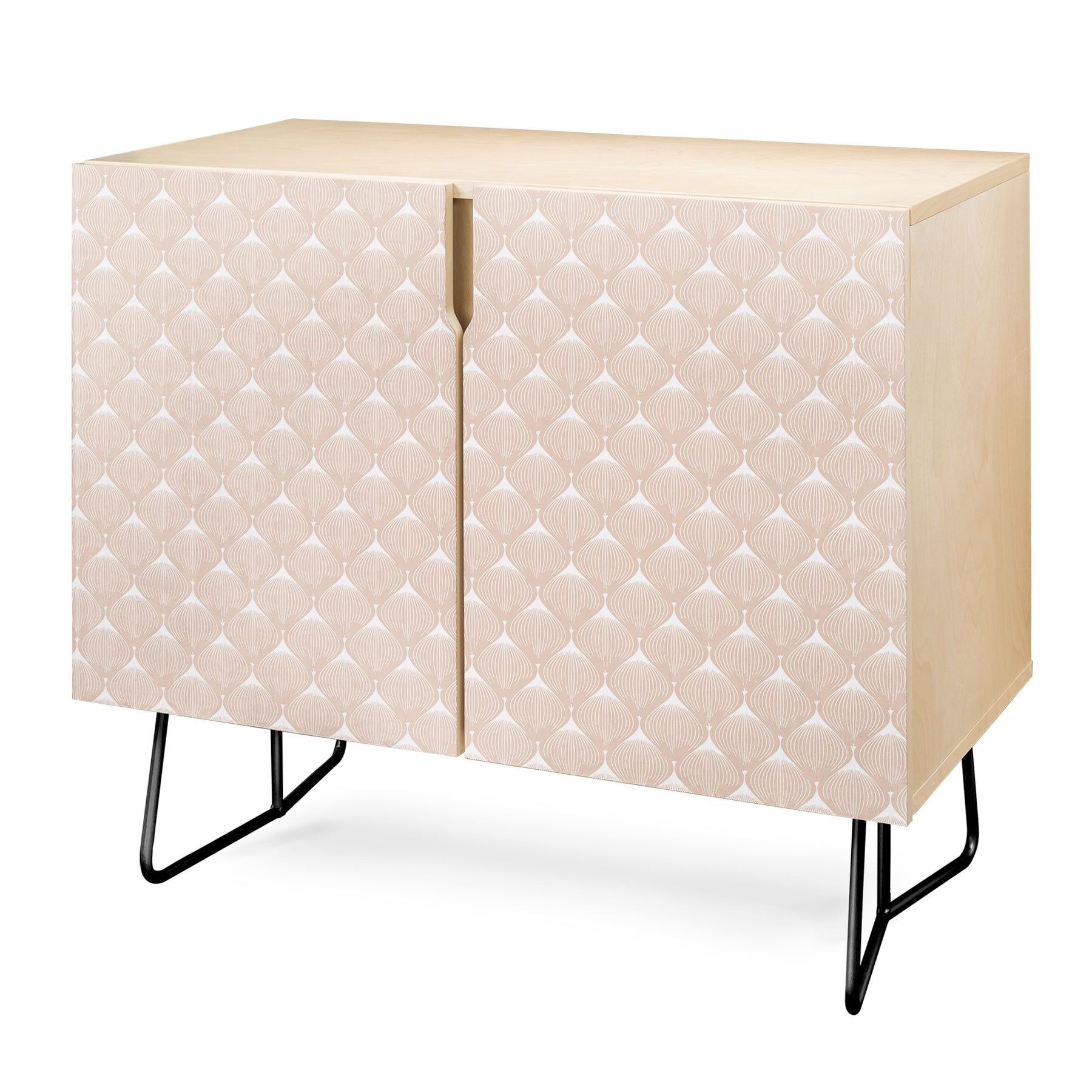 Deny Designs Pale Pink Bulbs Credenza (birch Or Walnut, 2 Leg Options) Pertaining To Pale Pink Bulbs Credenzas (View 4 of 20)