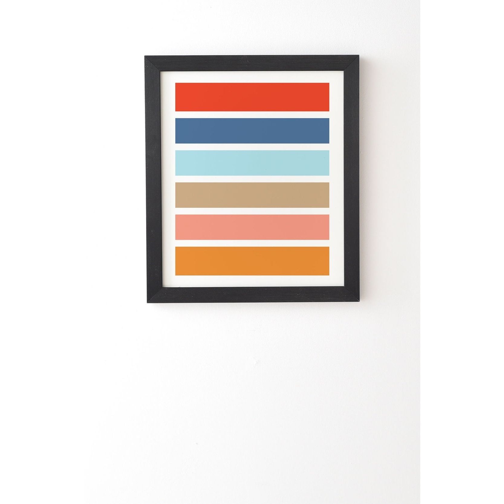 Deny Designs Six Stripes Framed Wall Art (3 Frame Colors) – Multi Color For Six Stripes Buffets (View 5 of 20)