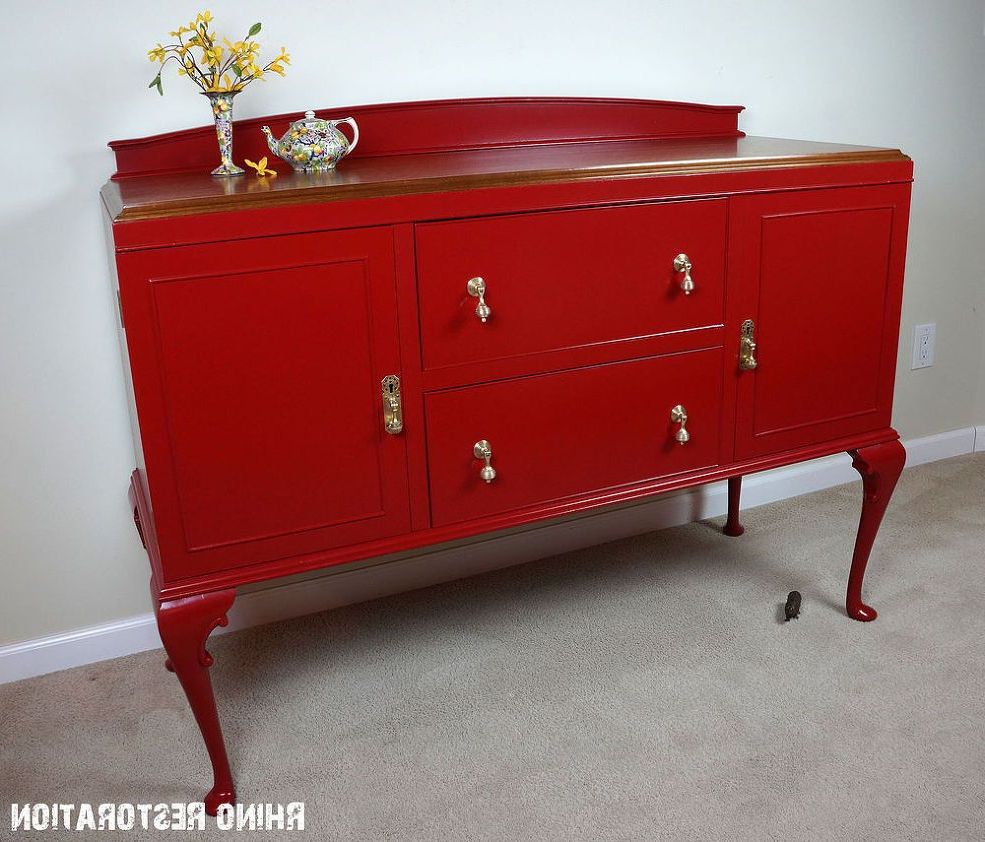 Eye Candy Red Buffet | Diy | Antique Buffet, Red Buffet Pertaining To Modern Red Buffets (Gallery 5 of 20)