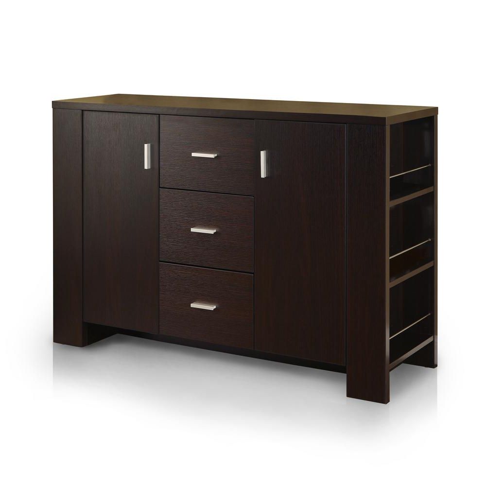 Furniture Of America Bessa Cappuccino Buffet Id 11424 – The Pertaining To Modern Cappuccino Open Storage Dining Buffets (View 16 of 20)