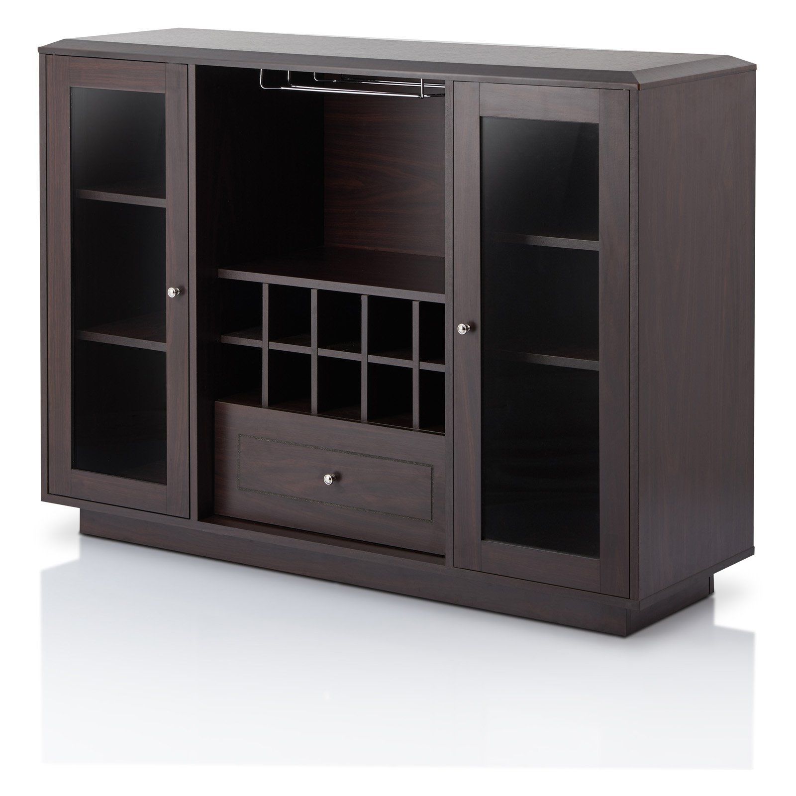 Furniture Of America Kenna Espresso Contemporary Multi With Regard To Contemporary Multi Storage Dining Buffets (View 1 of 20)