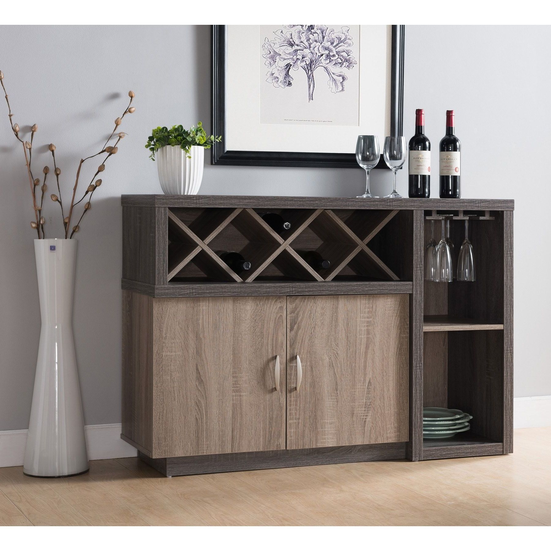 Furniture Of America Letty Contemporary Distressed Grey Within Contemporary Distressed Grey Buffets (Gallery 1 of 20)