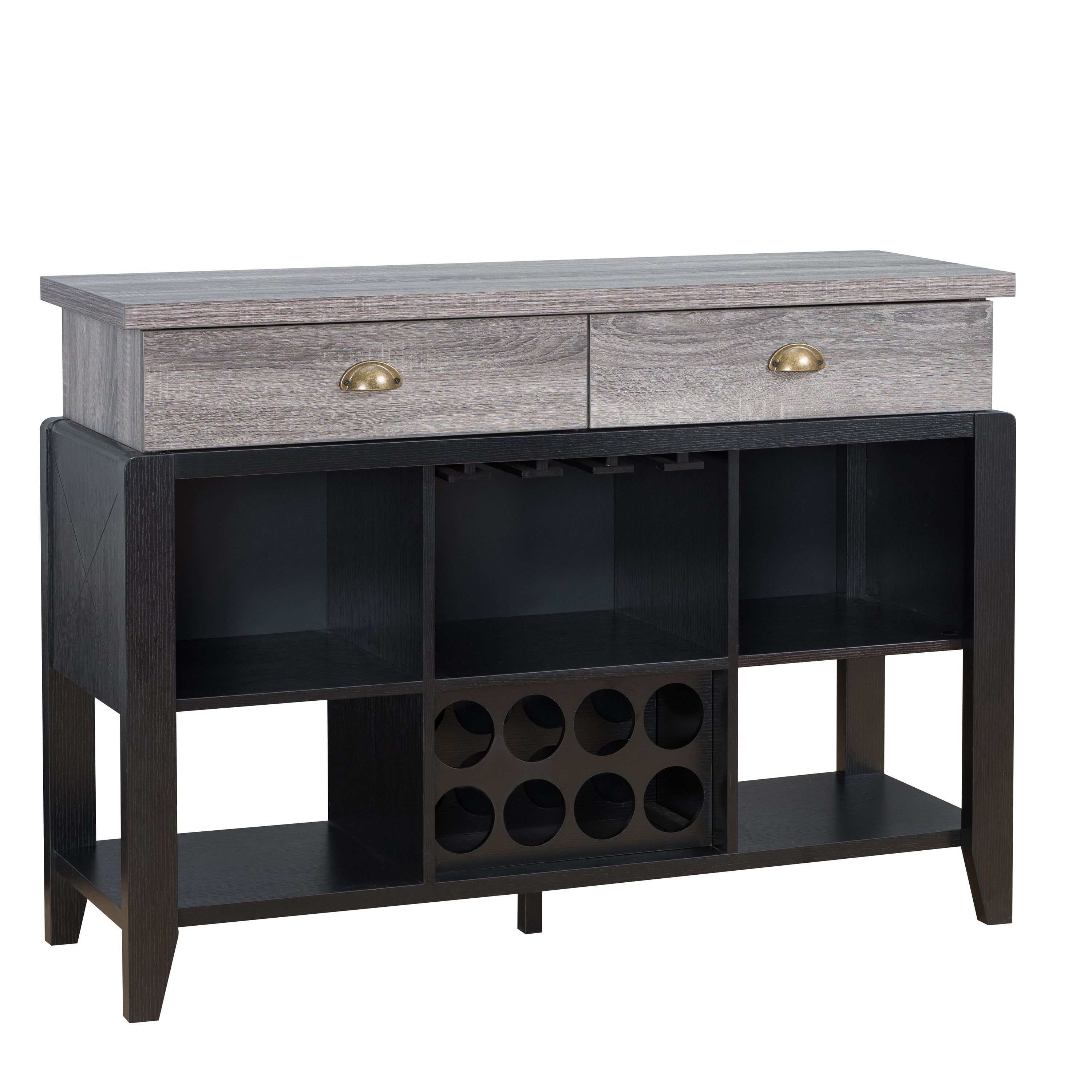 Featured Photo of 20 The Best Rustic Black 2-drawer Buffets