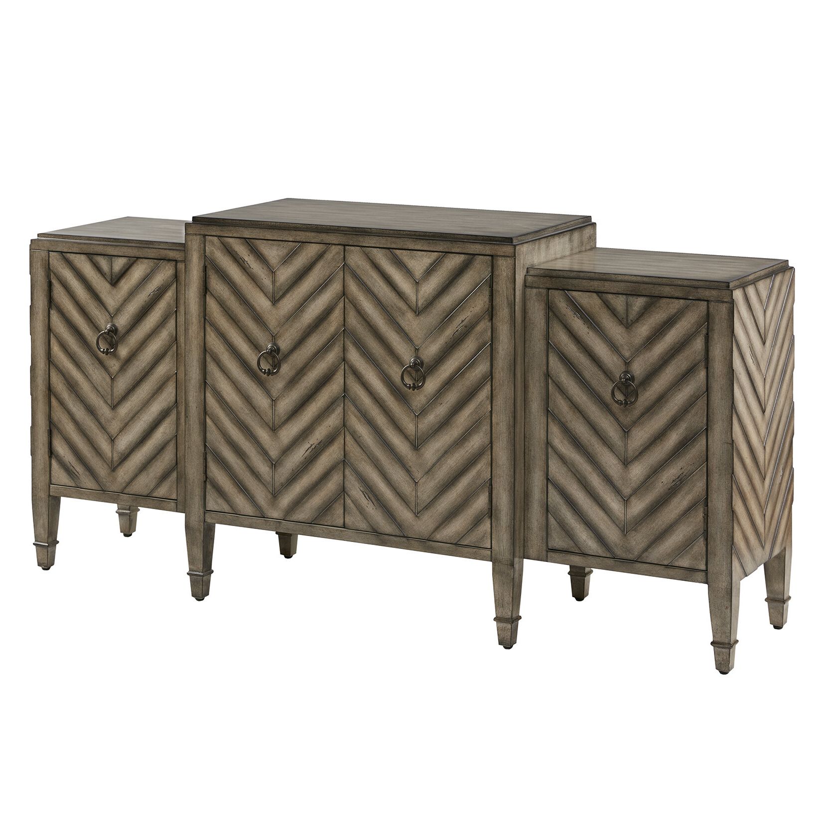 Harshman Buffet Table With Contemporary Wooden Buffets With Four Open Compartments And Metal Tapered Legs (View 4 of 20)