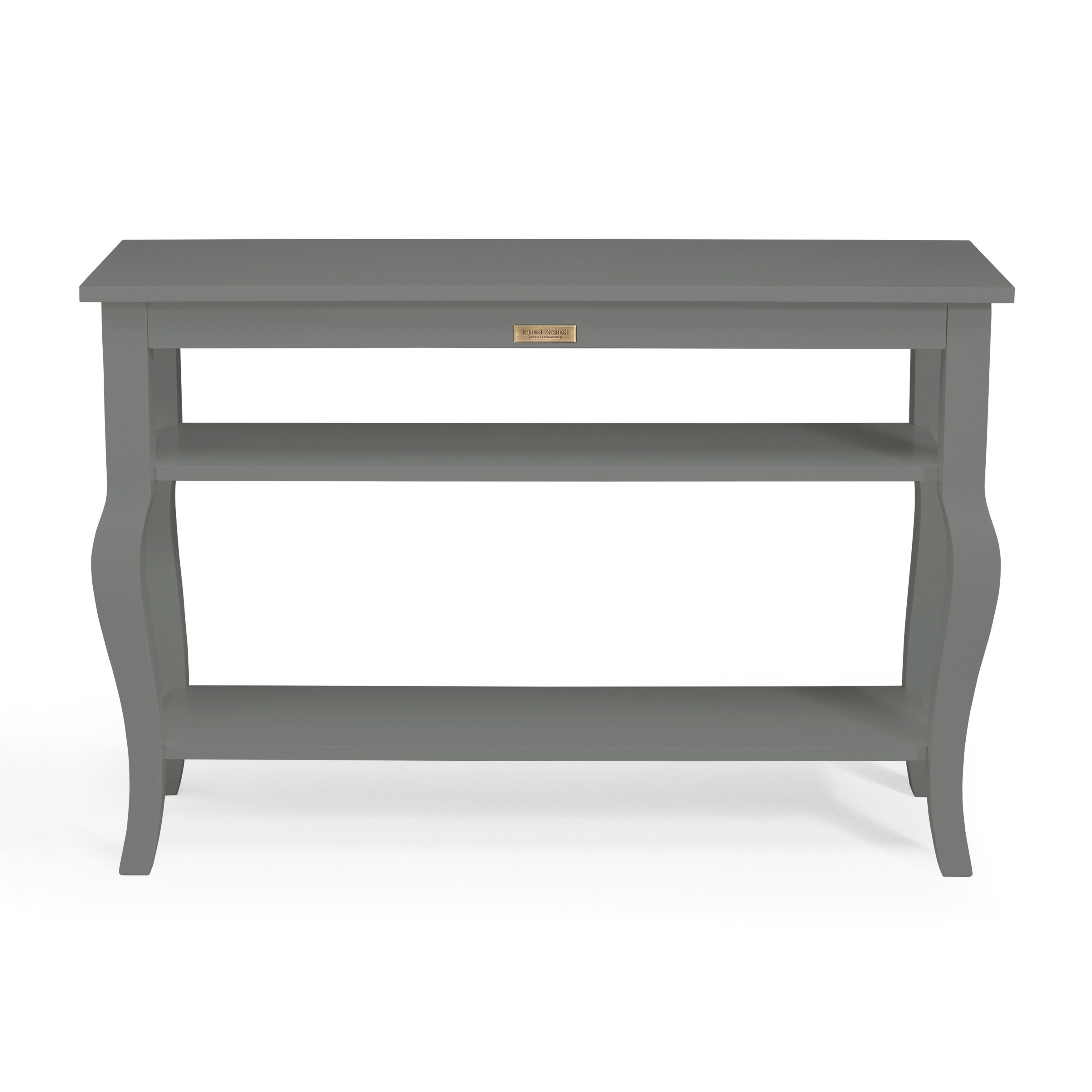 Kate And Laurel Lillian Wood 2 Shelf Console Table With Curved Legs Intended For 2 Shelf Buffets With Curved Legs (Gallery 1 of 20)