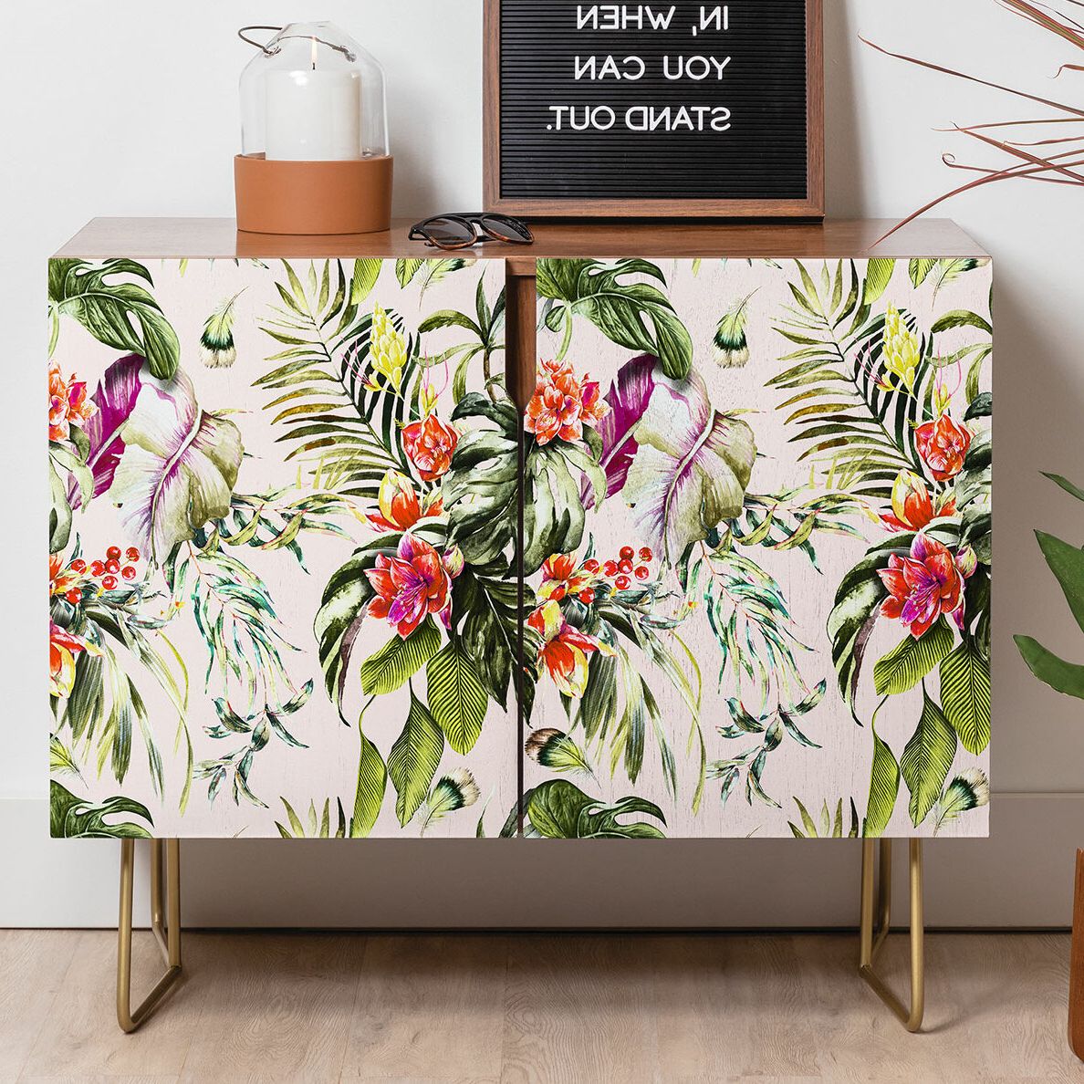 Marta Barragan Camarasa Exotic Jungle Bouquet Sideboard With Regard To Neon Bloom Credenzas (Gallery 16 of 20)