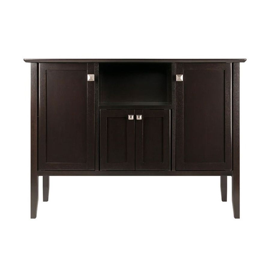 Melba Buffet Cabinet/sideboard Coffee Finish Inside Solid And Composite Wood Buffets In Cappuccino Finish (Gallery 4 of 20)