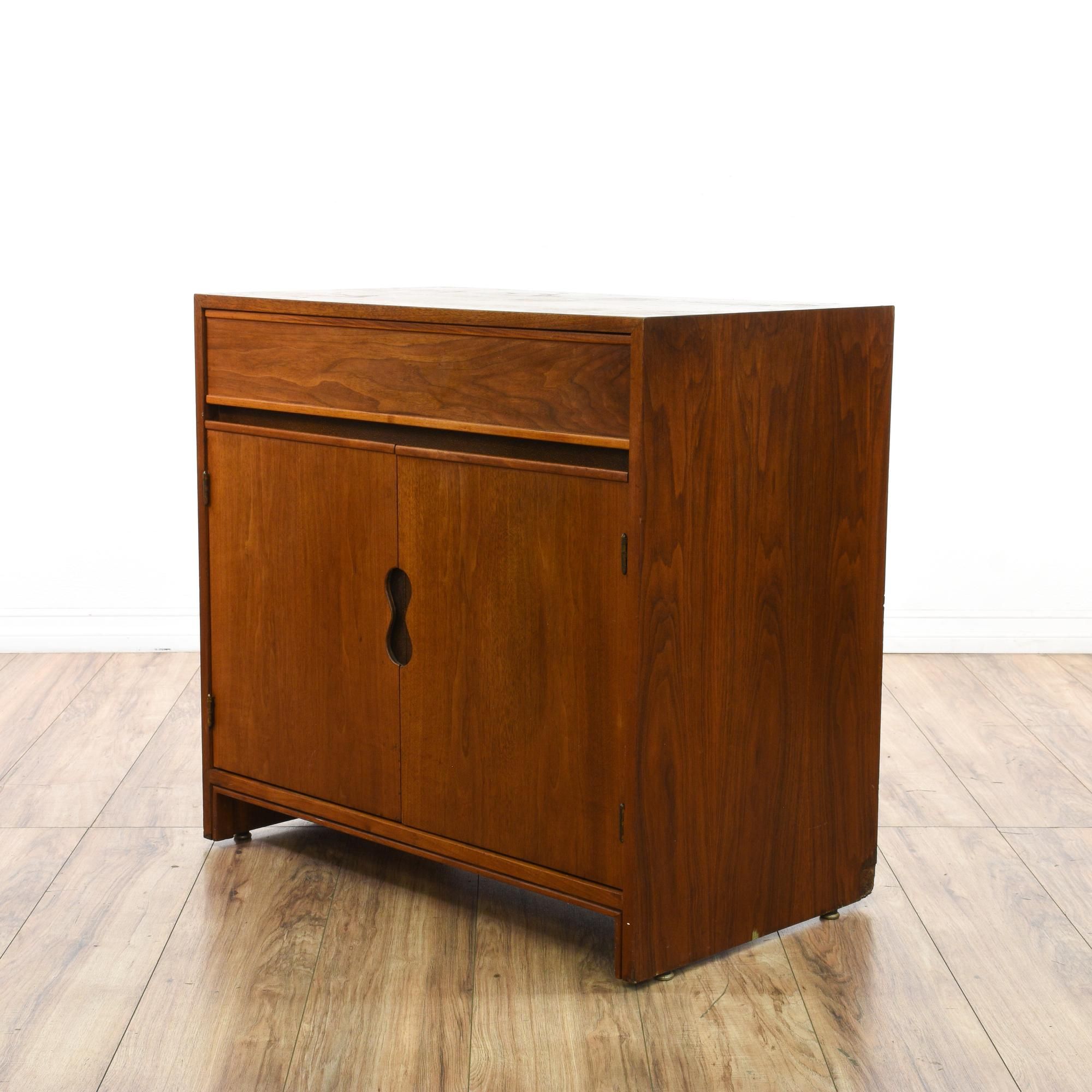 Mid Century Modern Buffet Bar Cabinet Loveseat Vintage Pertaining To Contemporary Wine Bar Buffets (Gallery 20 of 20)