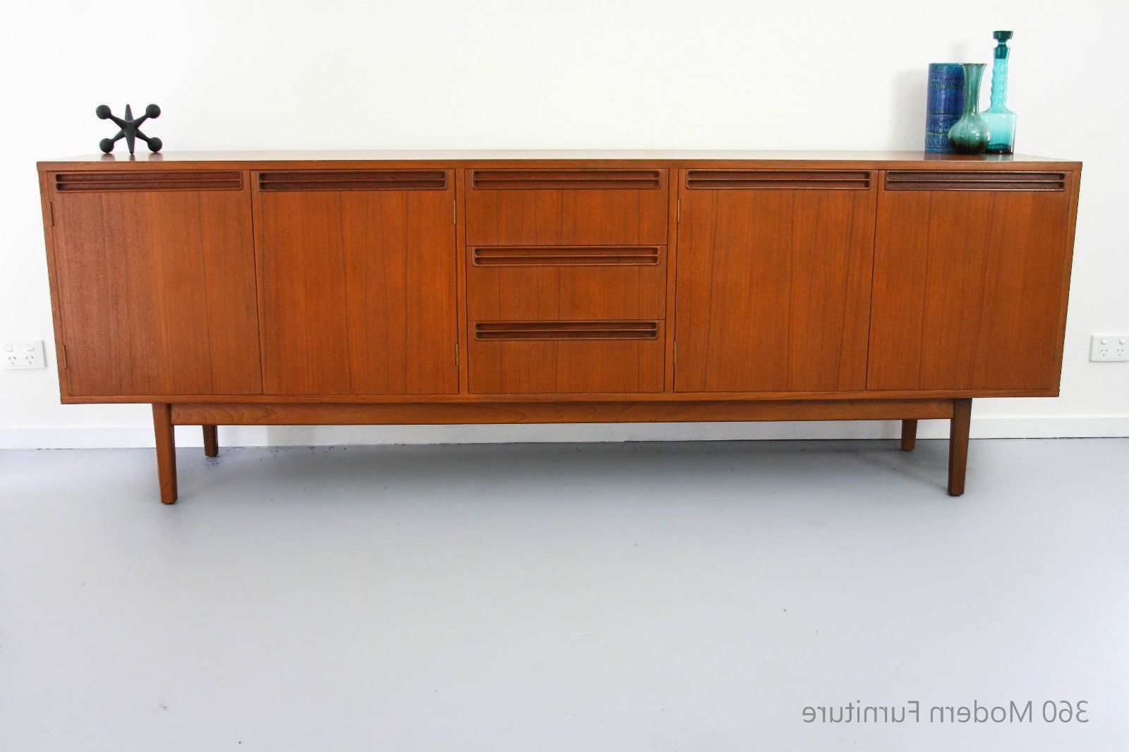 Mid Century Wrightbilt Sideboard Credenza Cabinet Buffet With Modern Teak Buffets (View 5 of 20)