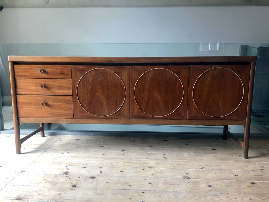 Nathan Circles Mid Century G Plan Era 1960s Sideboard Intended For Mid Century Brown Sideboards (View 8 of 20)