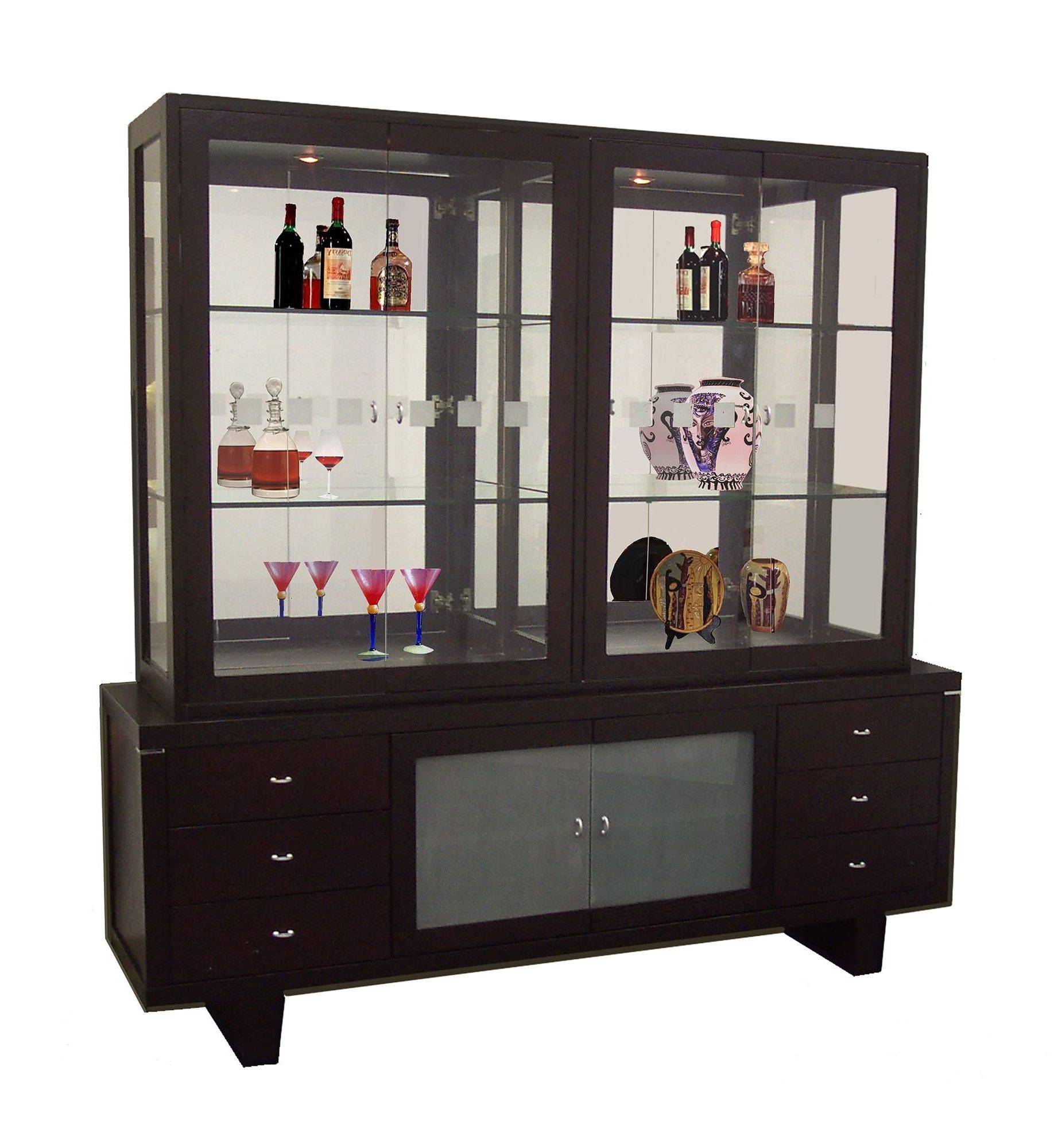 Pin On Random Within Modern And Contemporary Dark Brown Buffets With Glass Doors (View 14 of 20)