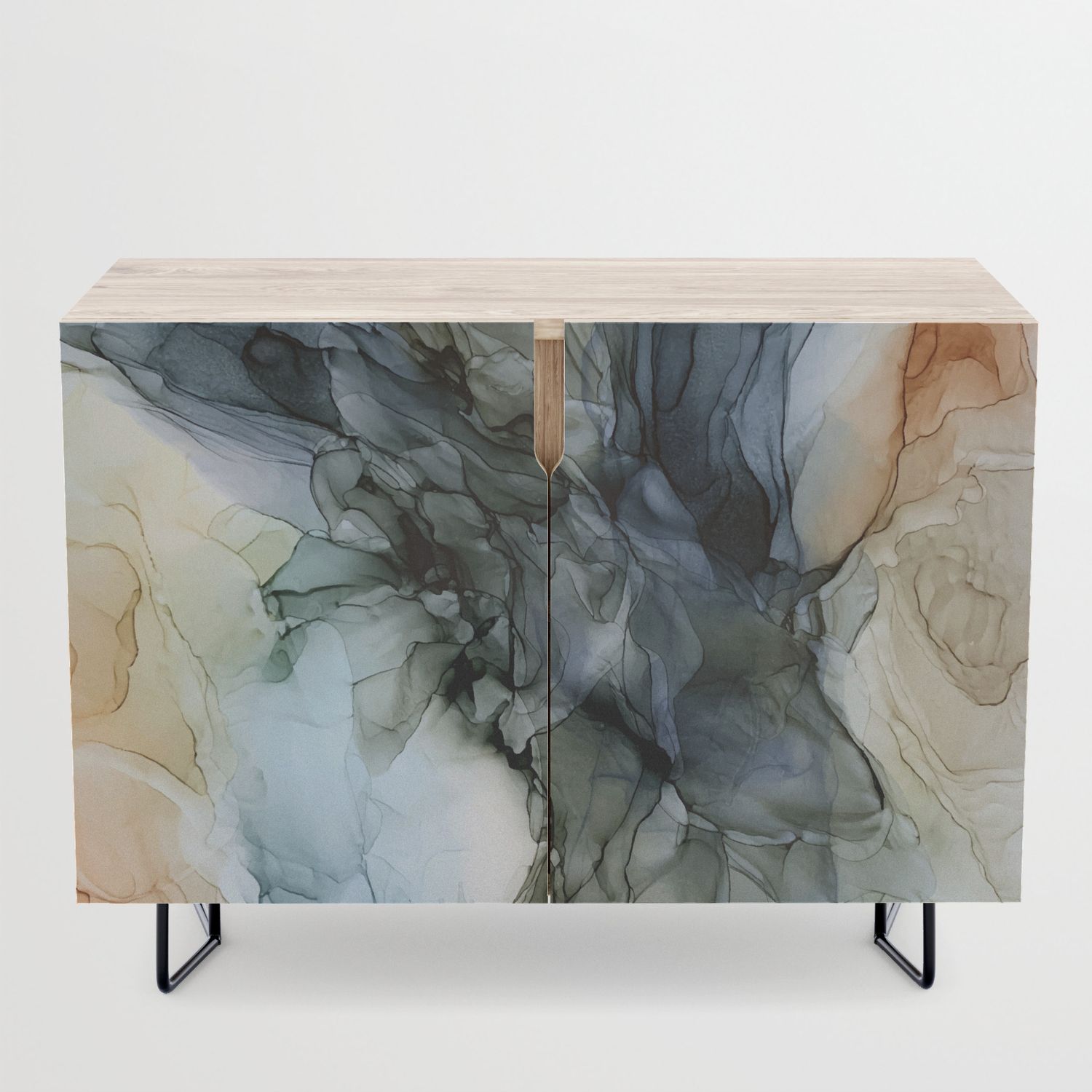 Southwestern Desert Abstract Landscape Inspired Credenza With Regard To Southwestern Credenzas (Gallery 1 of 20)
