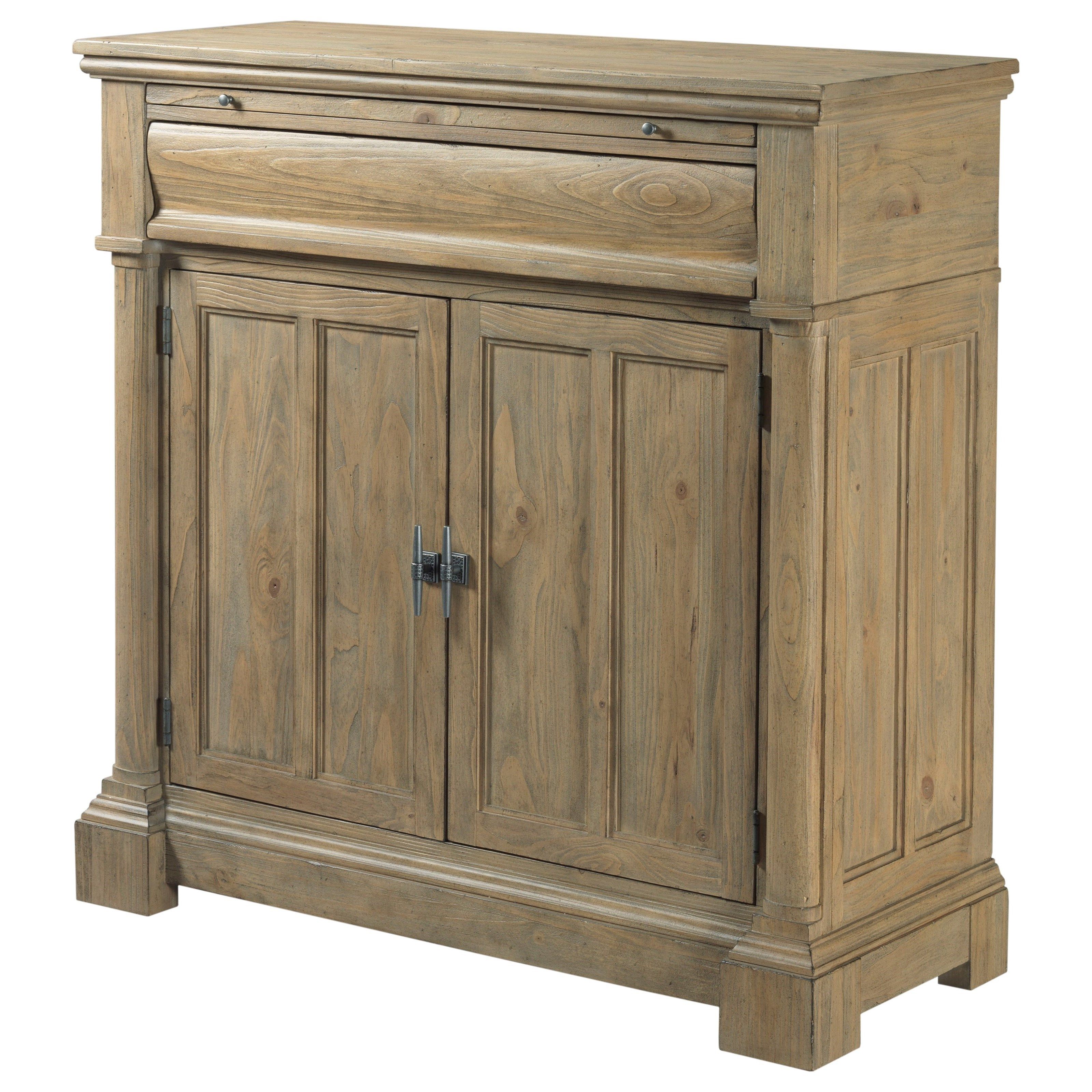 Stone Street Hampton Wine Server With Wine Bottle Storagekincaid  Furniture At Becker Furniture World Regarding Wooden Buffets With Two Side Door Storage Cabinets And Stemware Rack (Gallery 20 of 20)