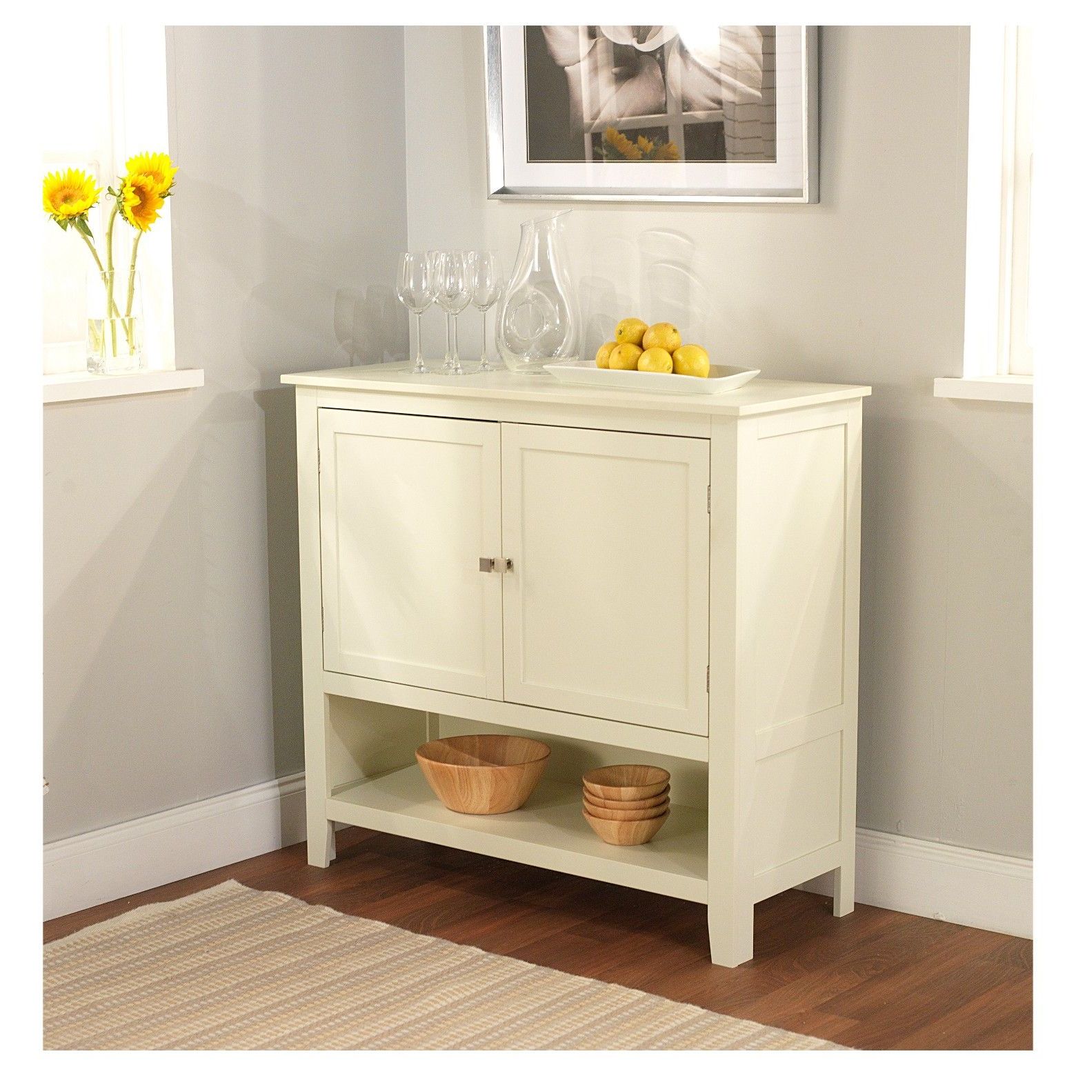 This Antique White Montego Buffet Has A Transitional Style Throughout Simple Living Red Montego Buffets (View 10 of 20)